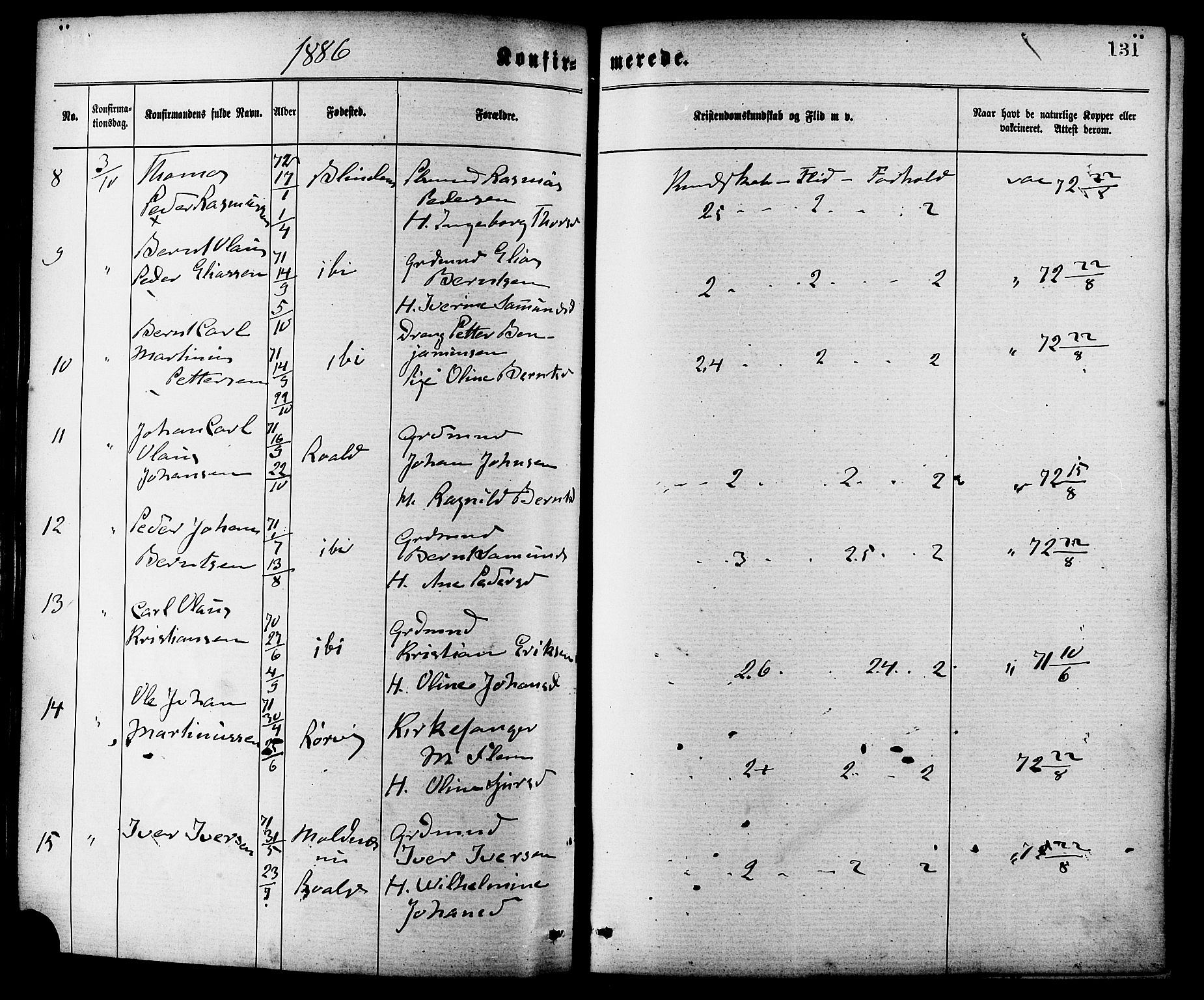 Ministerialprotokoller, klokkerbøker og fødselsregistre - Møre og Romsdal, AV/SAT-A-1454/537/L0519: Parish register (official) no. 537A03, 1876-1889, p. 131