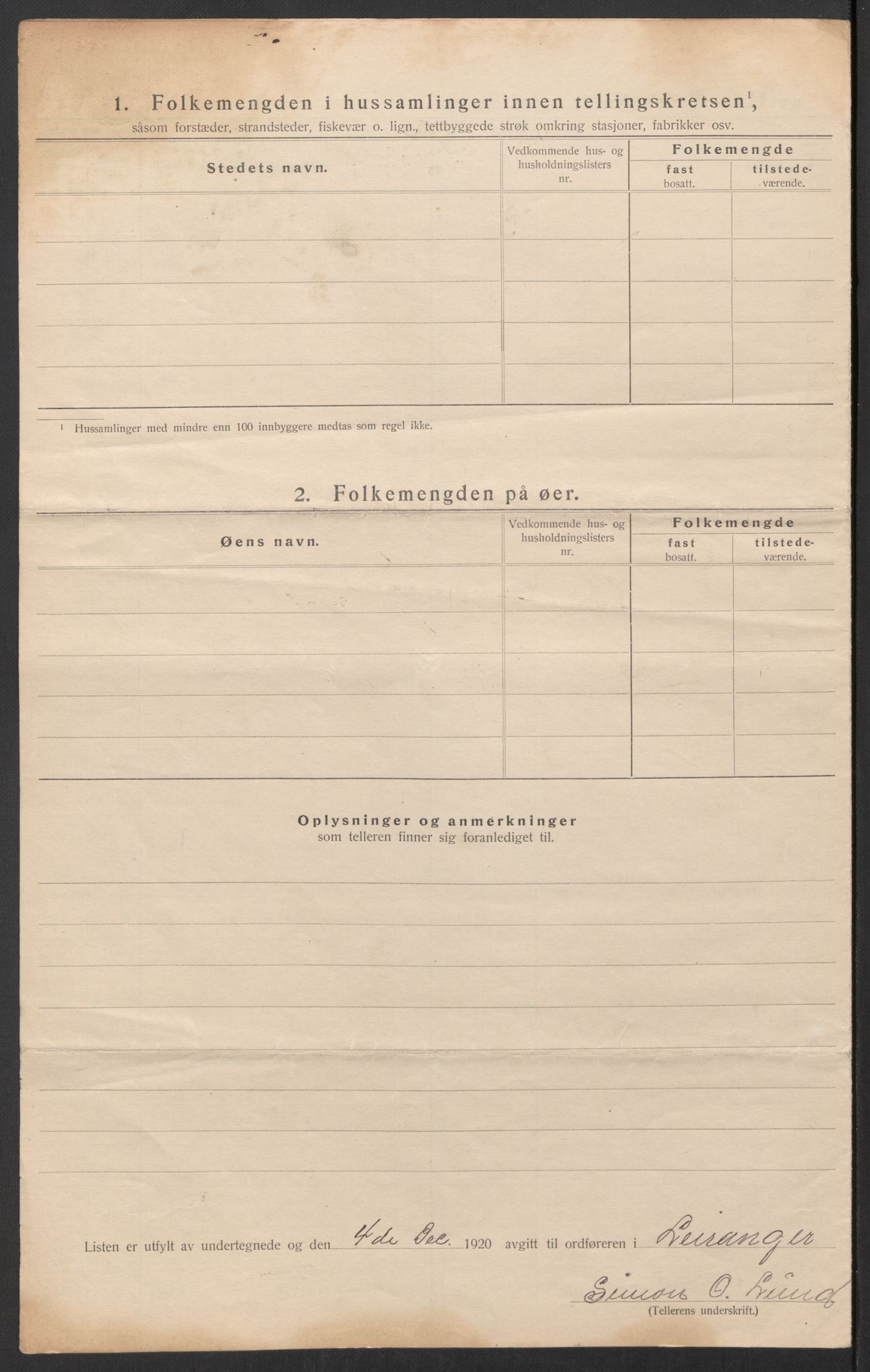 SAT, 1920 census for Leiranger, 1920, p. 23