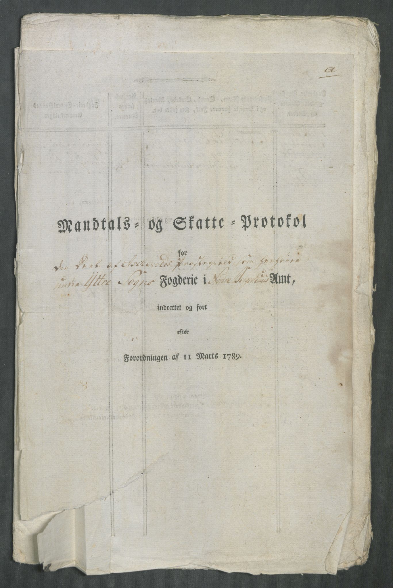 Rentekammeret inntil 1814, Reviderte regnskaper, Mindre regnskaper, RA/EA-4068/Rf/Rfe/L0057: Ytre og Indre Sogn fogderi, 1789, p. 333