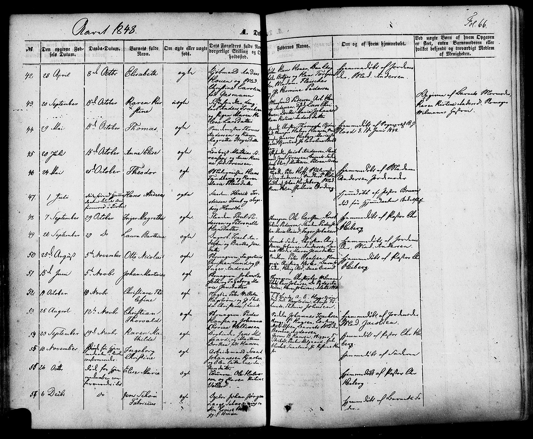 Skien kirkebøker, AV/SAKO-A-302/F/Fa/L0006a: Parish register (official) no. 6A, 1843-1856, p. 66