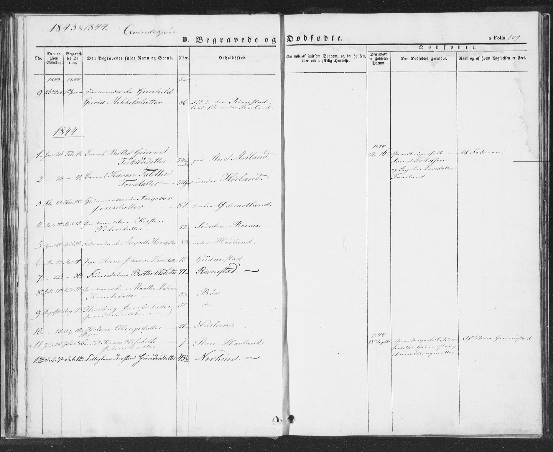 Hå sokneprestkontor, AV/SAST-A-101801/001/30BA/L0006: Parish register (official) no. A 5, 1842-1853, p. 109