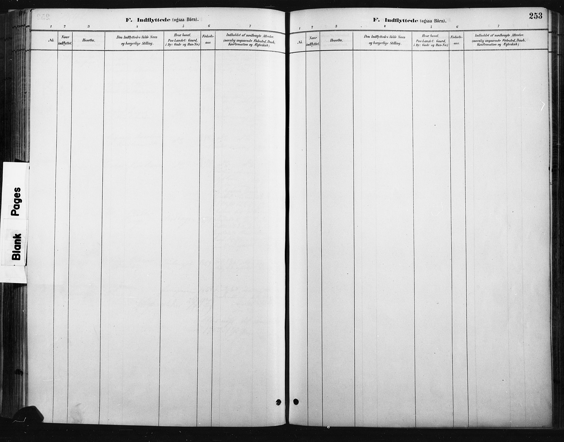 Trysil prestekontor, SAH/PREST-046/H/Ha/Haa/L0009: Parish register (official) no. 9, 1881-1897, p. 253