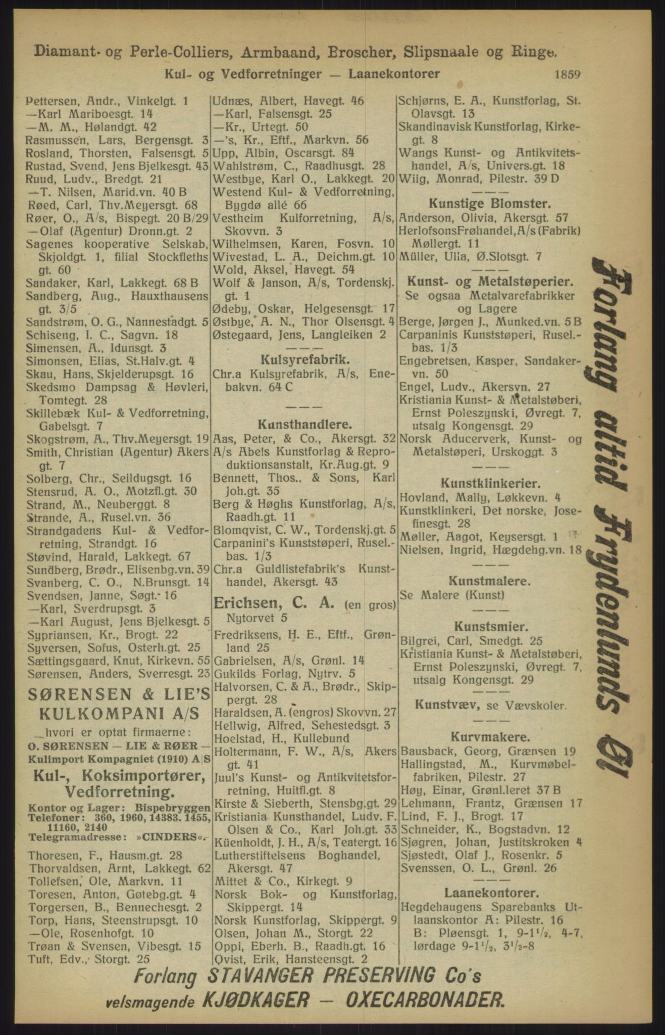 Kristiania/Oslo adressebok, PUBL/-, 1915, p. 1859