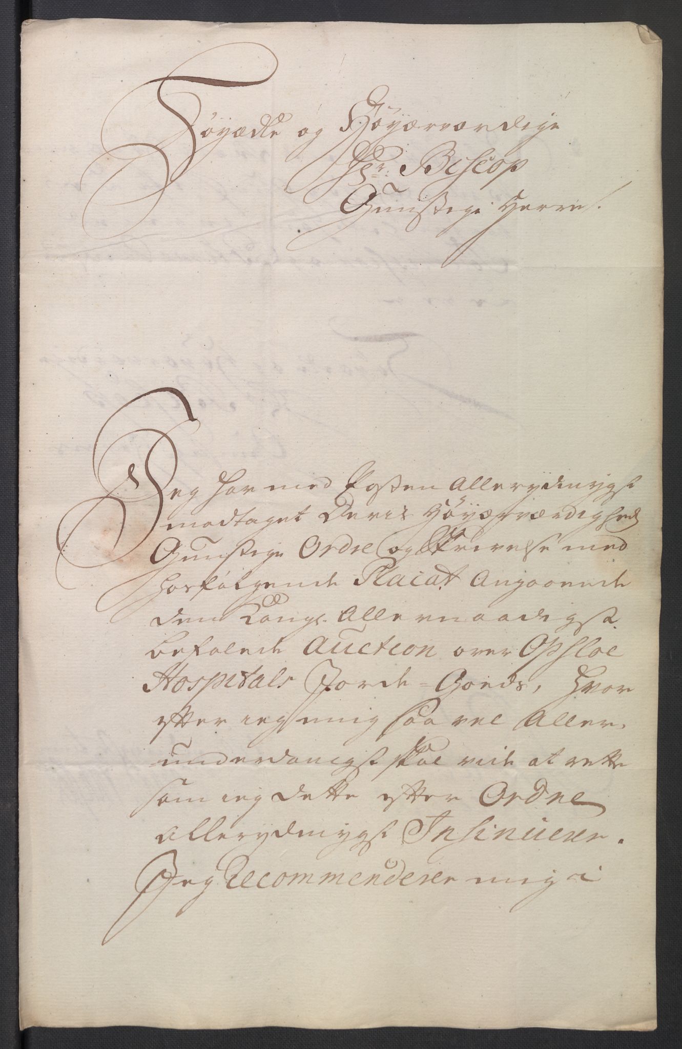 Oslo stiftsdireksjon, AV/SAO-A-11085/K/Kb/L0003/0004: Oslo Hospital / Auksjoner over Hospitalets eiendommer: Korrespondanse, 1735-1736, p. 35