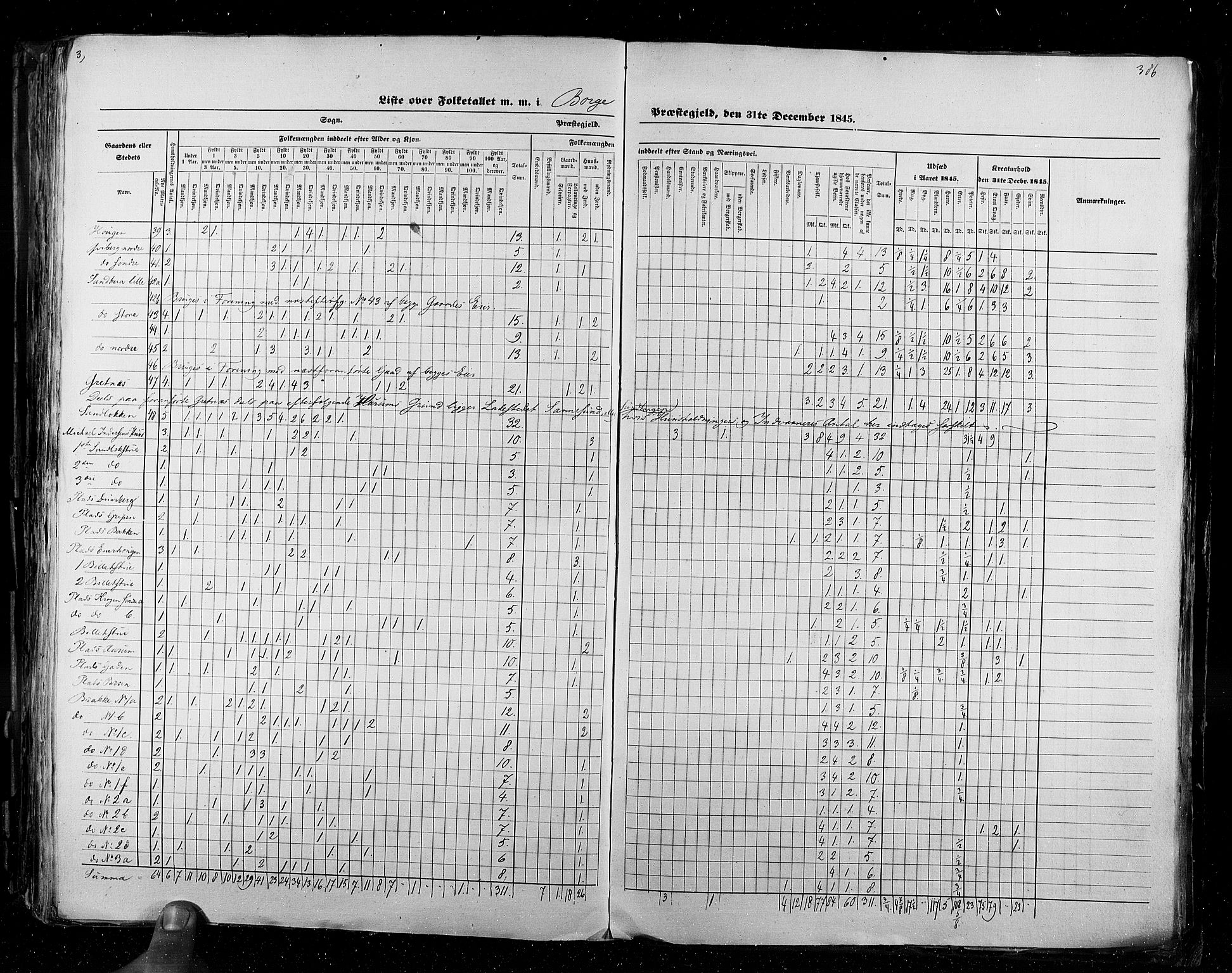 RA, Census 1845, vol. 2: Smålenenes amt og Akershus amt, 1845, p. 386