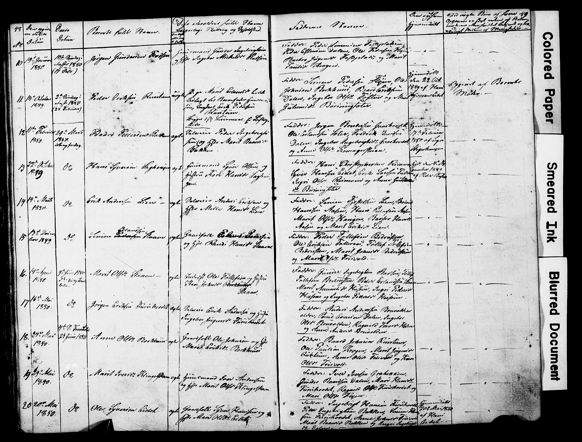 Lesja prestekontor, SAH/PREST-068/H/Ha/Hab/L0014: Parish register (copy) no. 14, 1842-1856, p. 48-49