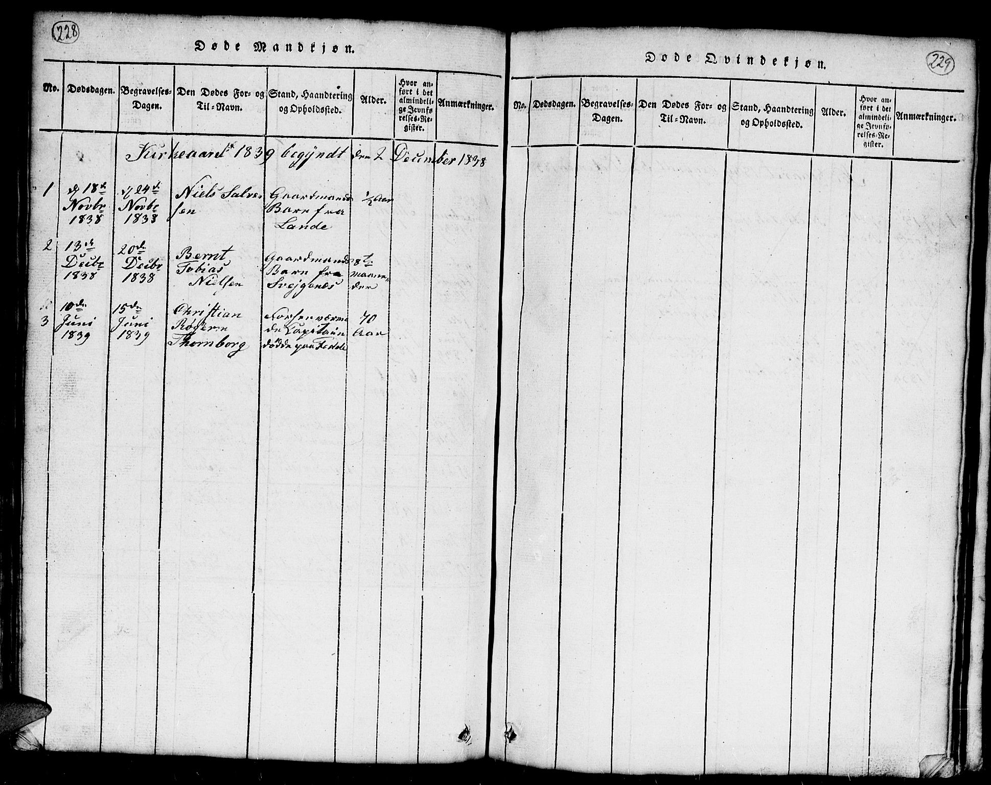 Kvinesdal sokneprestkontor, SAK/1111-0026/F/Fb/Fba/L0001: Parish register (copy) no. B 1, 1815-1839, p. 228-229