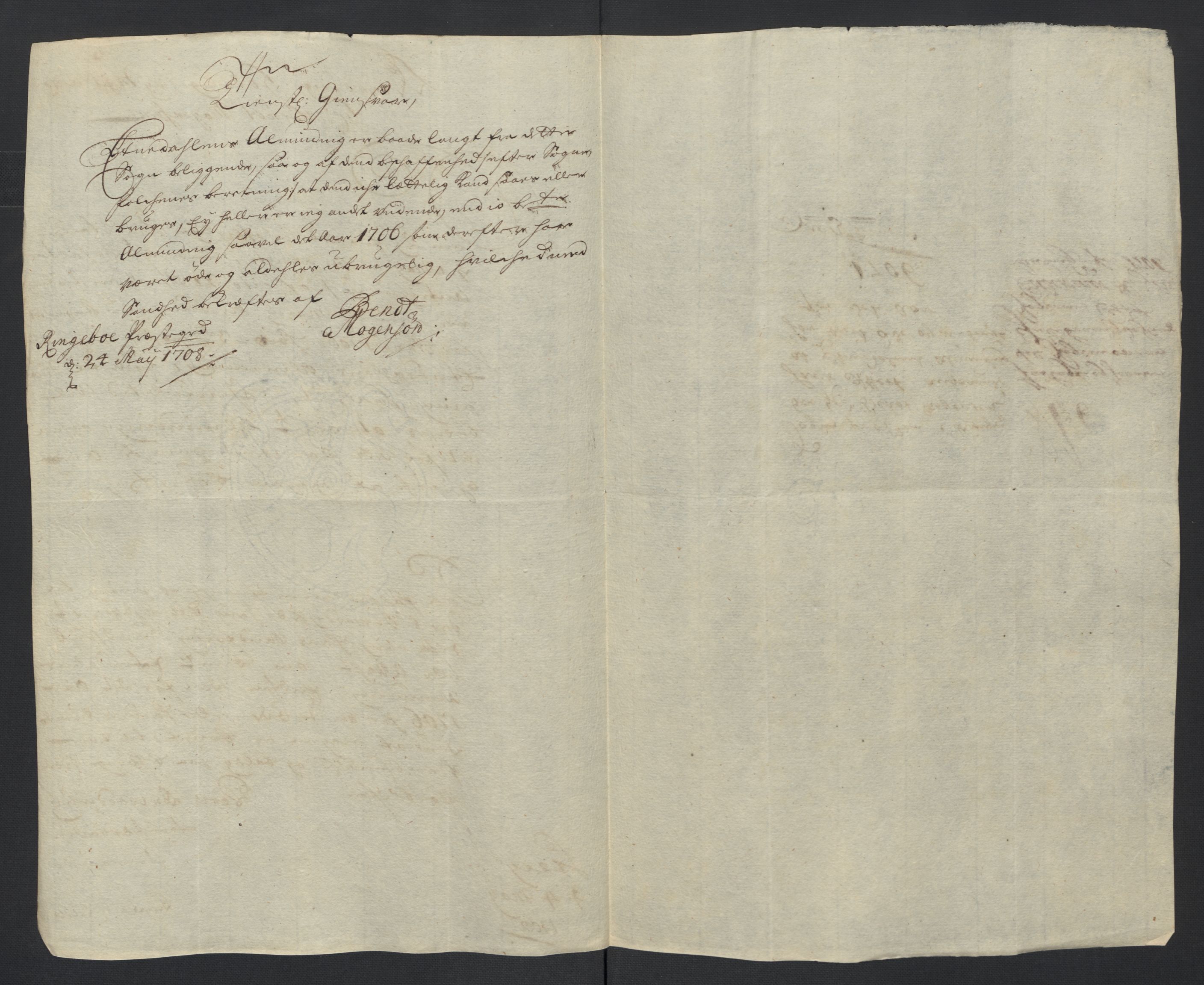 Rentekammeret inntil 1814, Reviderte regnskaper, Fogderegnskap, AV/RA-EA-4092/R17/L1178: Fogderegnskap Gudbrandsdal, 1705-1707, p. 289