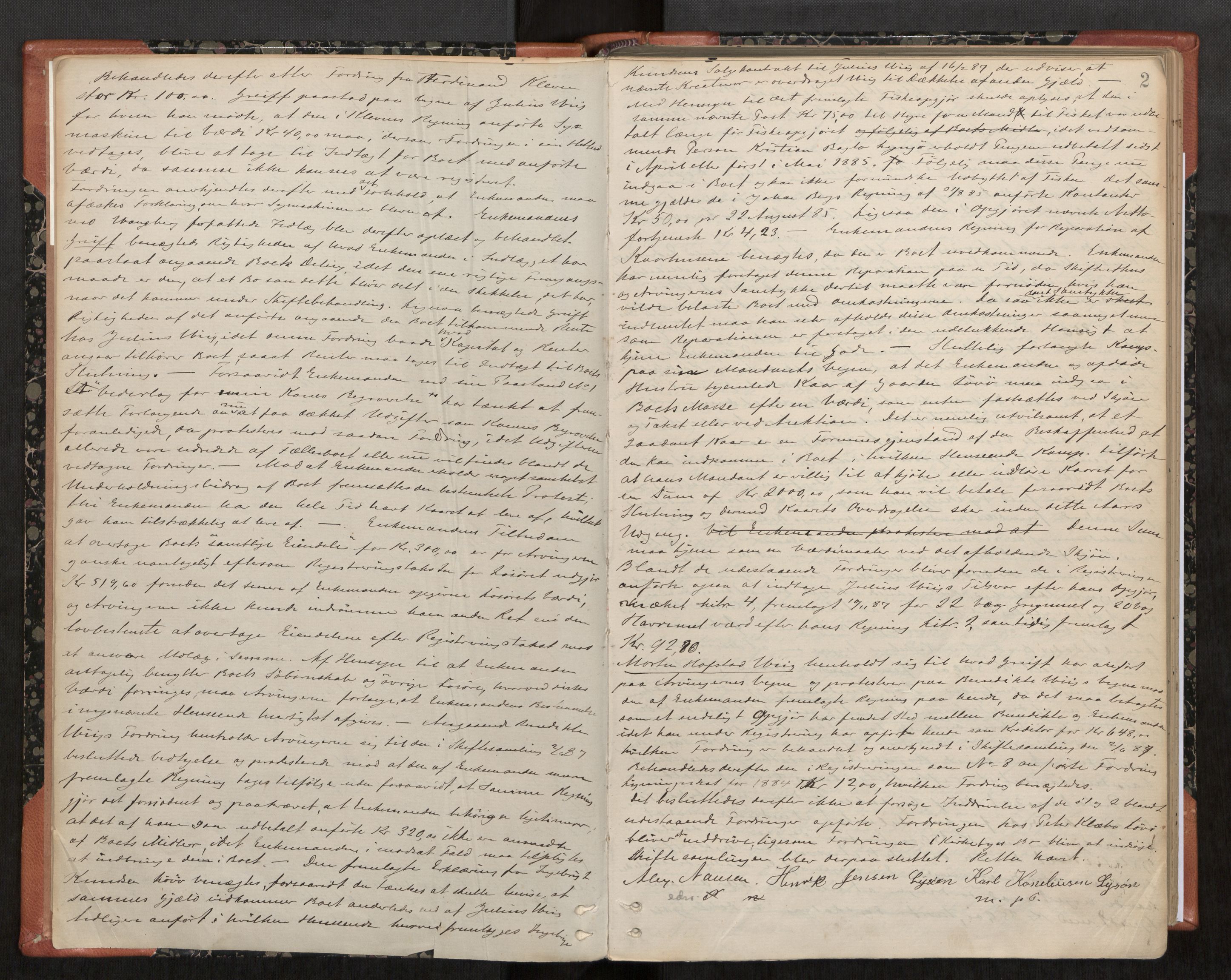 Namdal sorenskriveri, AV/SAT-A-4133/1/3/3B/L0006: Skiftebehandlingsprotokoll, 1888-1899, p. 2