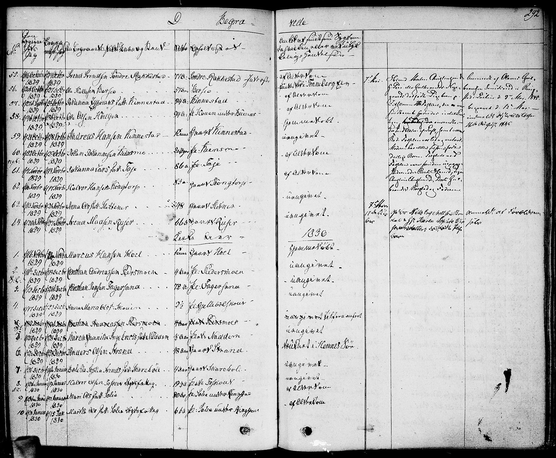 Høland prestekontor Kirkebøker, SAO/A-10346a/F/Fa/L0008: Parish register (official) no. I 8, 1827-1845, p. 292