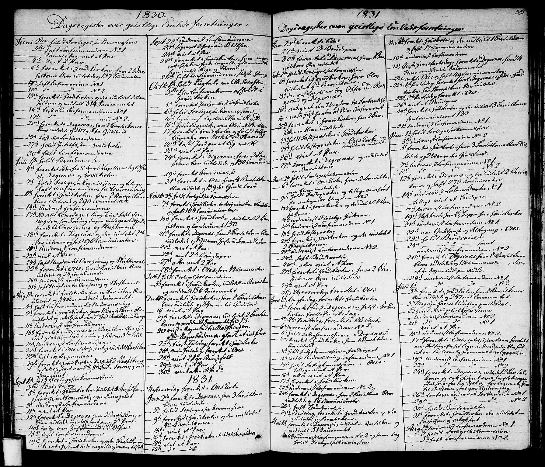 Rakkestad prestekontor Kirkebøker, AV/SAO-A-2008/F/Fa/L0007: Parish register (official) no. I 7, 1825-1841, p. 313