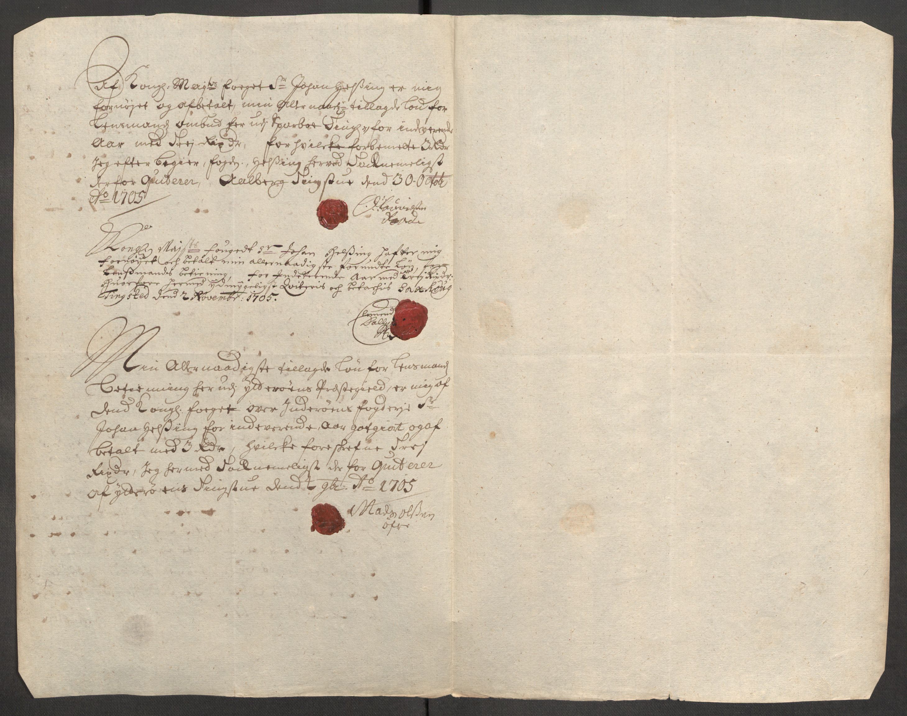 Rentekammeret inntil 1814, Reviderte regnskaper, Fogderegnskap, RA/EA-4092/R63/L4314: Fogderegnskap Inderøy, 1705, p. 164