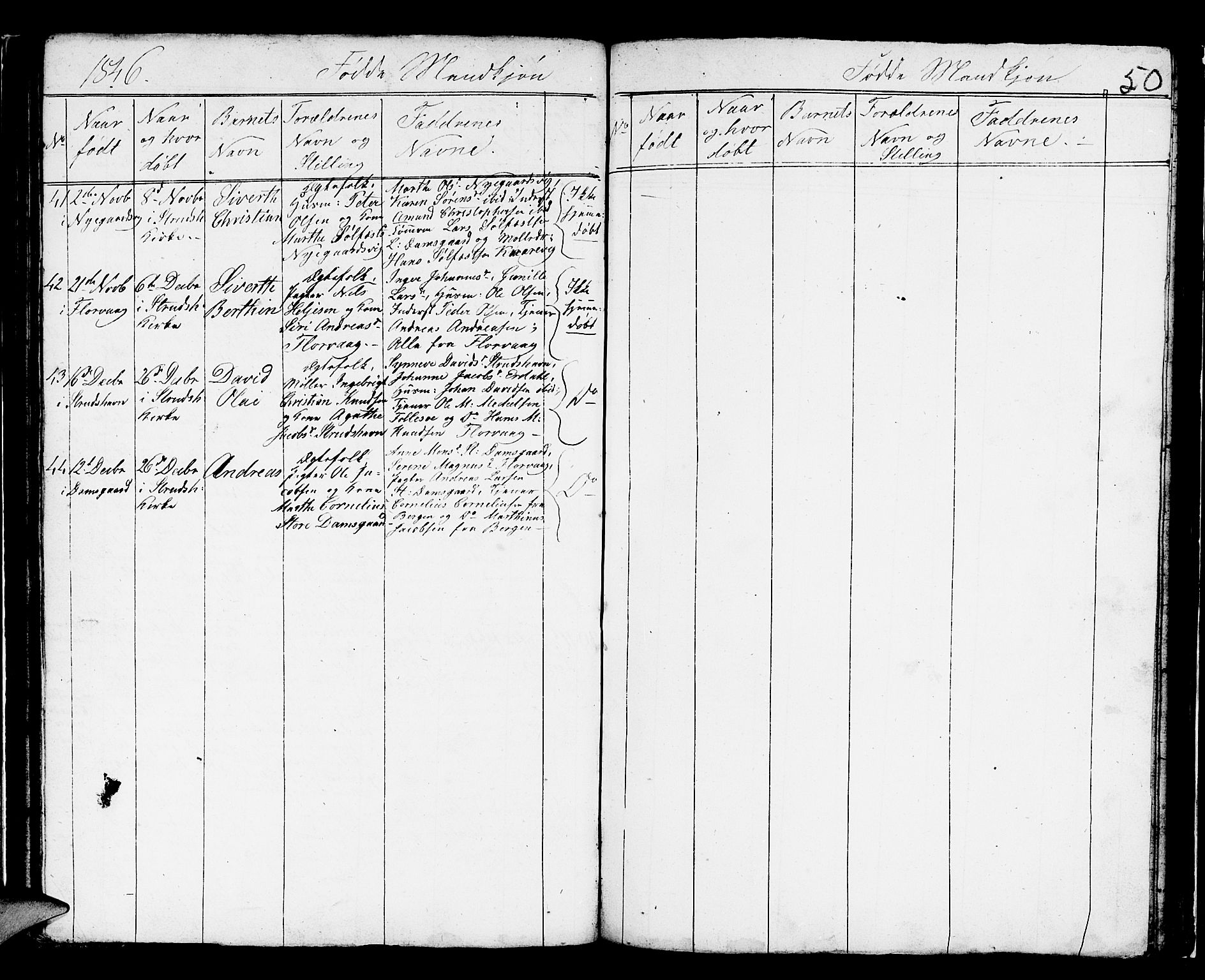 Askøy Sokneprestembete, AV/SAB-A-74101/H/Ha/Hab/Haba/L0003: Parish register (copy) no. A 3, 1826-1846, p. 50