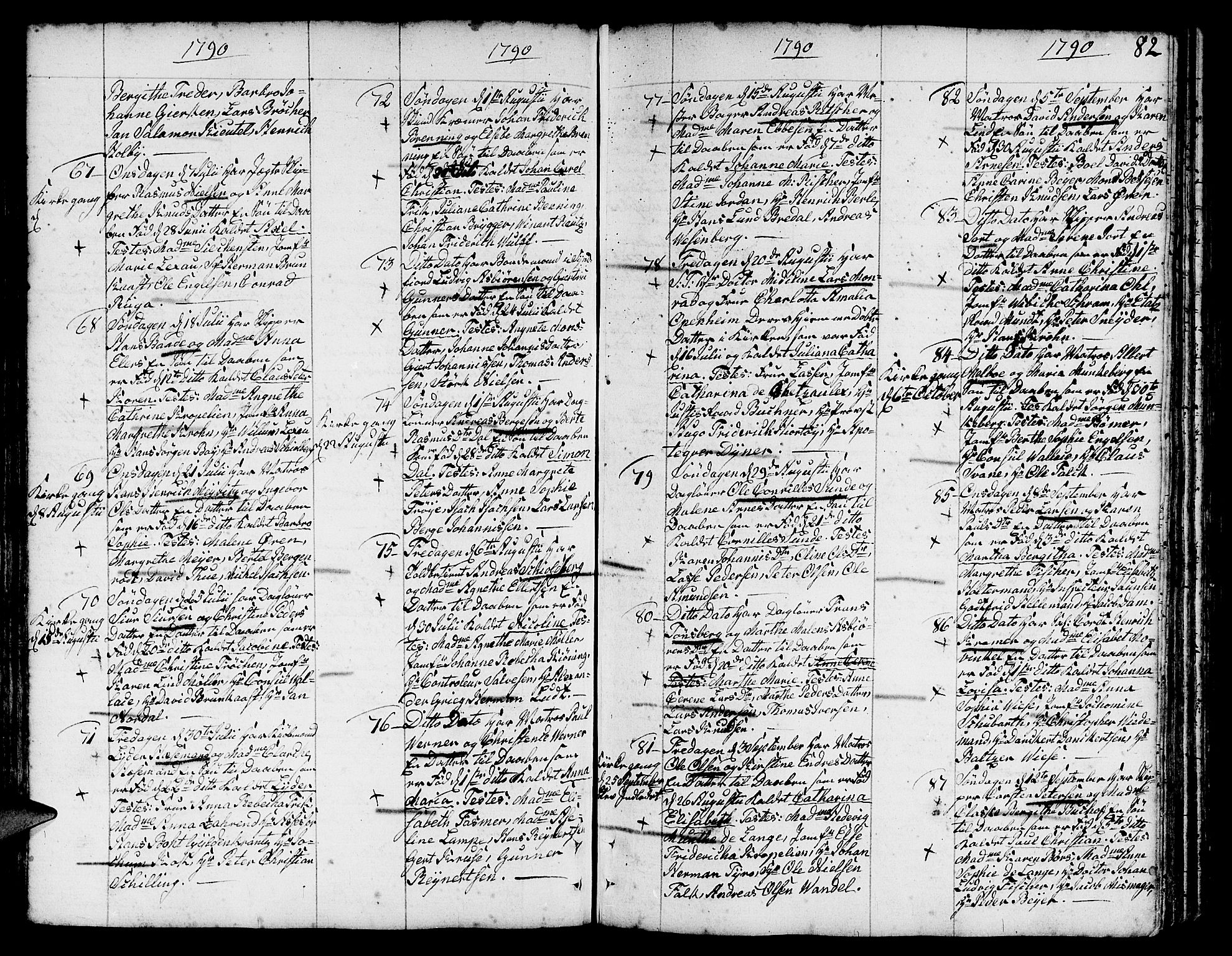 Nykirken Sokneprestembete, SAB/A-77101/H/Haa/L0005: Parish register (official) no. A 5, 1775-1808, p. 82