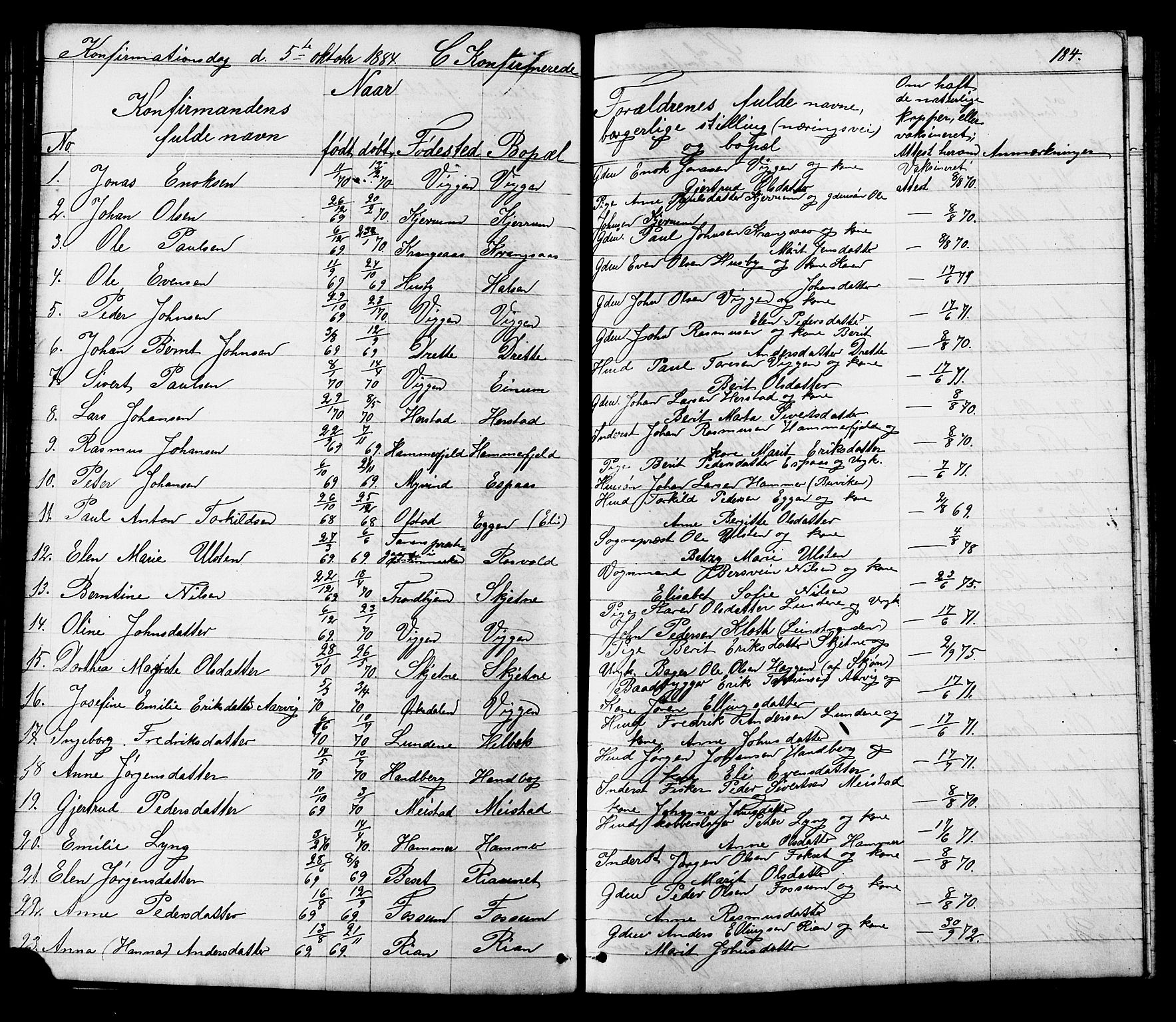 Ministerialprotokoller, klokkerbøker og fødselsregistre - Sør-Trøndelag, SAT/A-1456/665/L0777: Parish register (copy) no. 665C02, 1867-1915, p. 184
