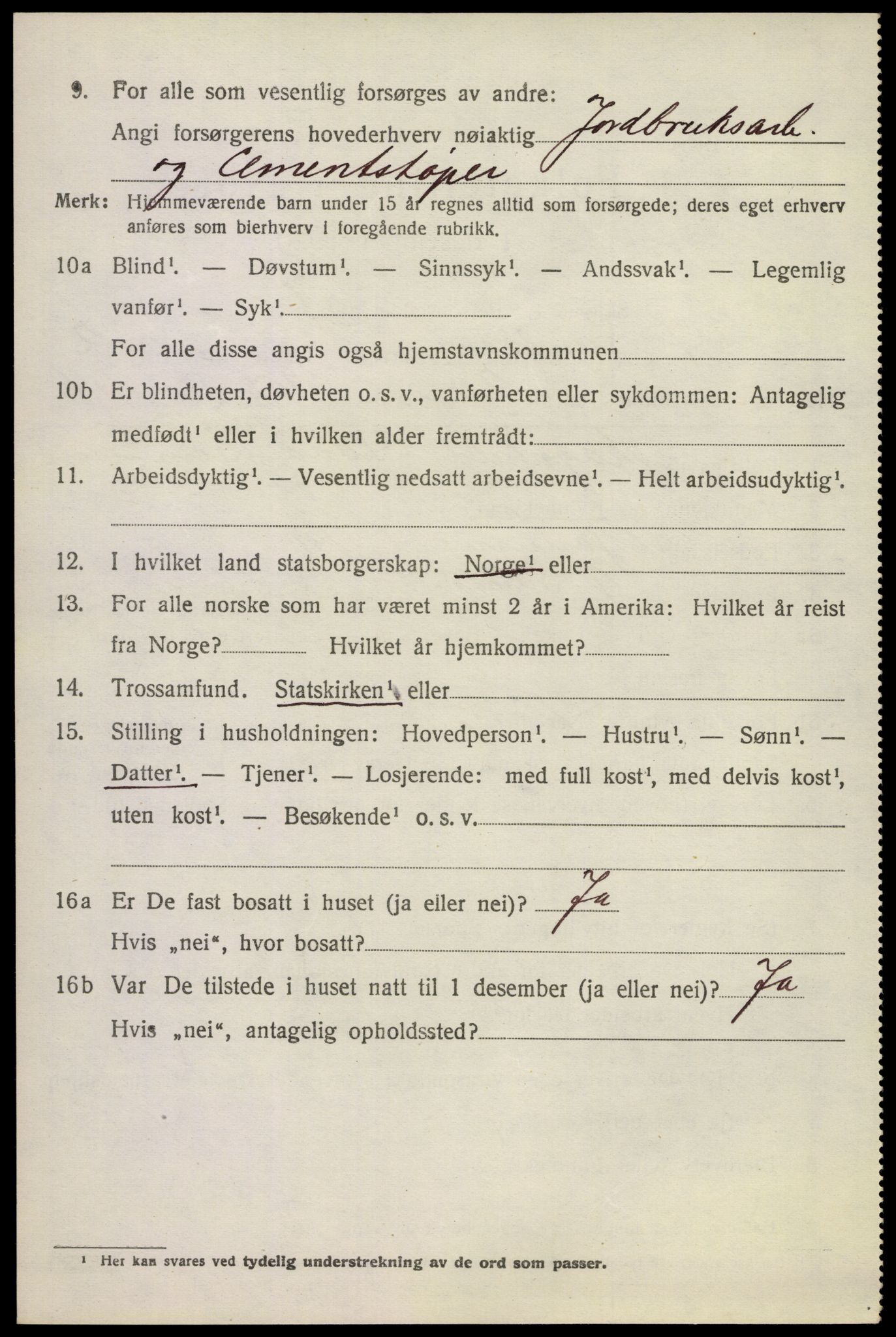 SAKO, 1920 census for Øvre Sandsvær, 1920, p. 1953