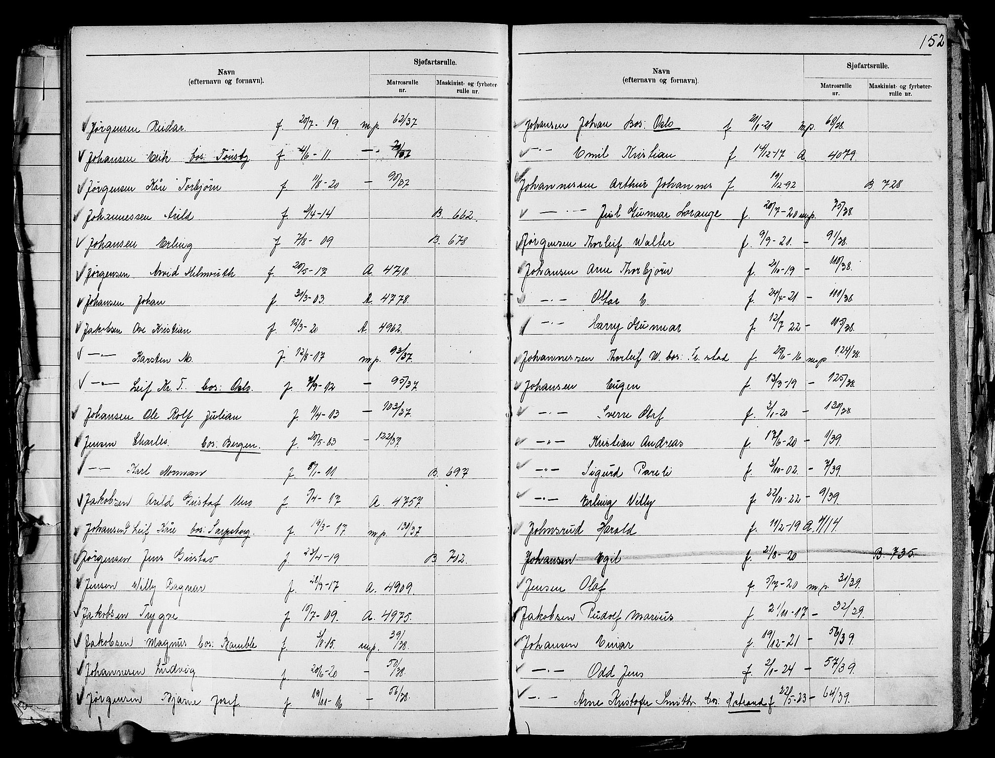 Drammen innrulleringsdistrikt, SAKO/A-781/G/Ga/L0001: Navneregister til rullene, 1860-1948, p. 161