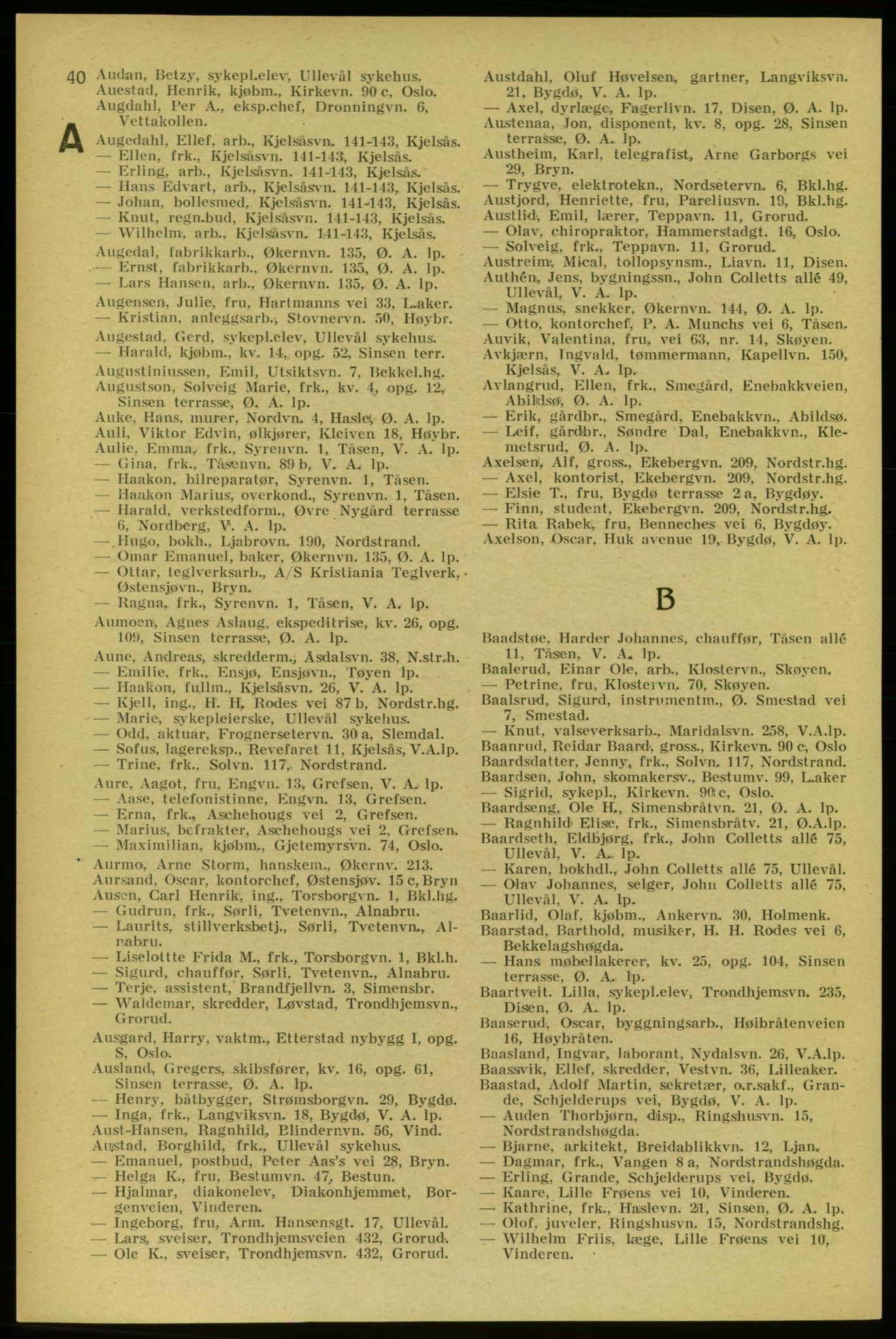 Aker adressebok/adressekalender, PUBL/001/A/006: Aker adressebok, 1937-1938, p. 40