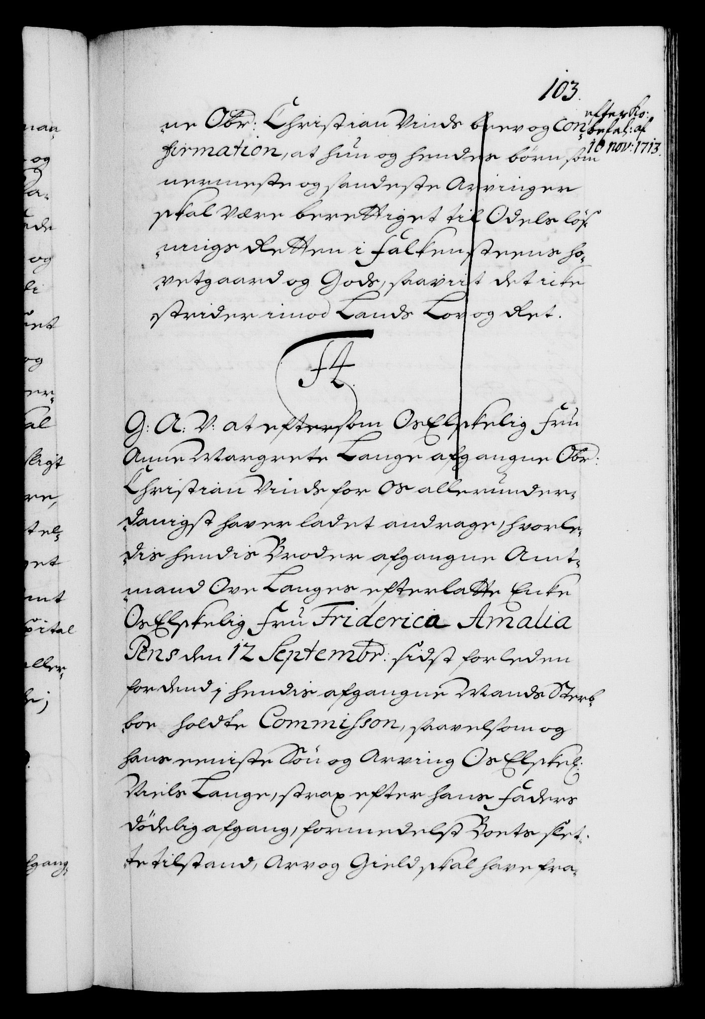 Danske Kanselli 1572-1799, AV/RA-EA-3023/F/Fc/Fca/Fcaa/L0018: Norske registre, 1699-1703, p. 103a