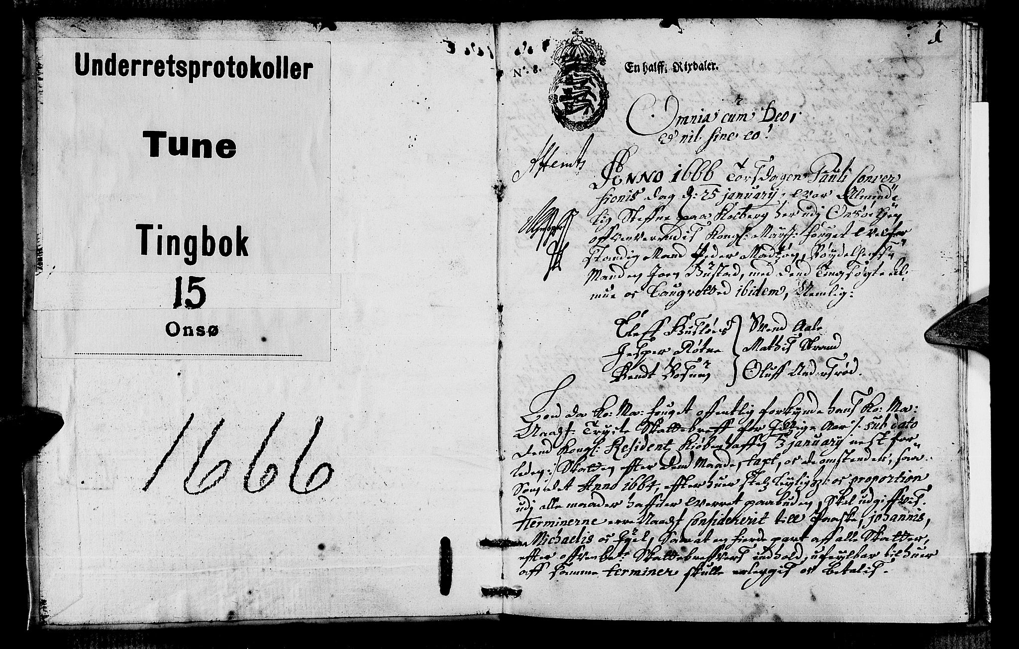 Tune sorenskriveri, AV/SAO-A-10470/F/Fb/L0015: Tingbok, 1666, p. 0b-1a