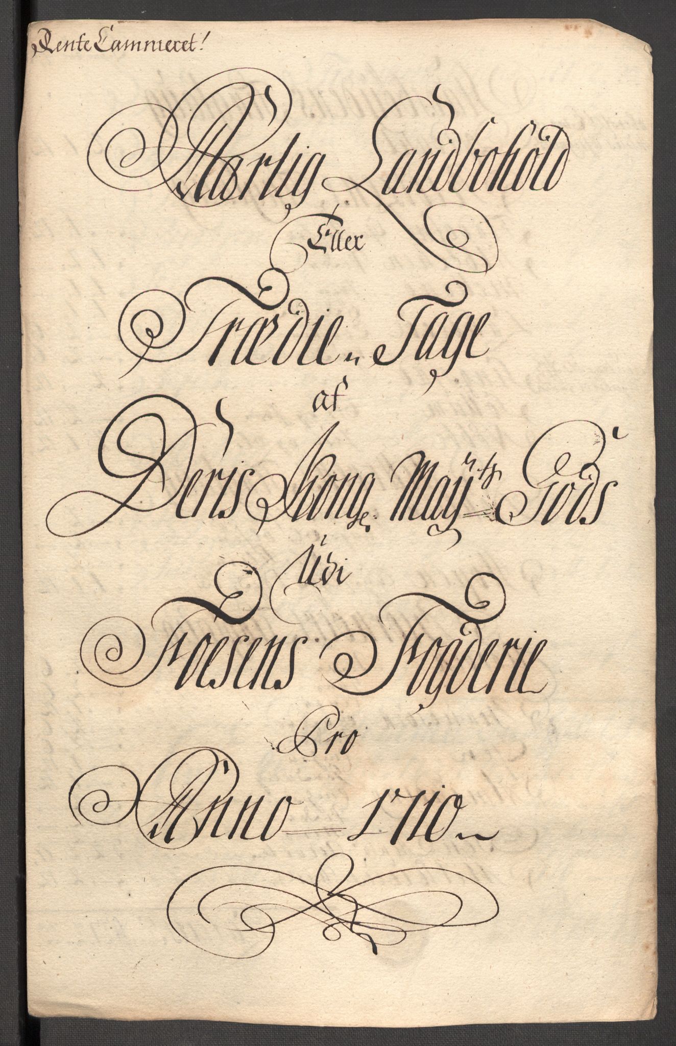 Rentekammeret inntil 1814, Reviderte regnskaper, Fogderegnskap, RA/EA-4092/R57/L3859: Fogderegnskap Fosen, 1710, p. 113