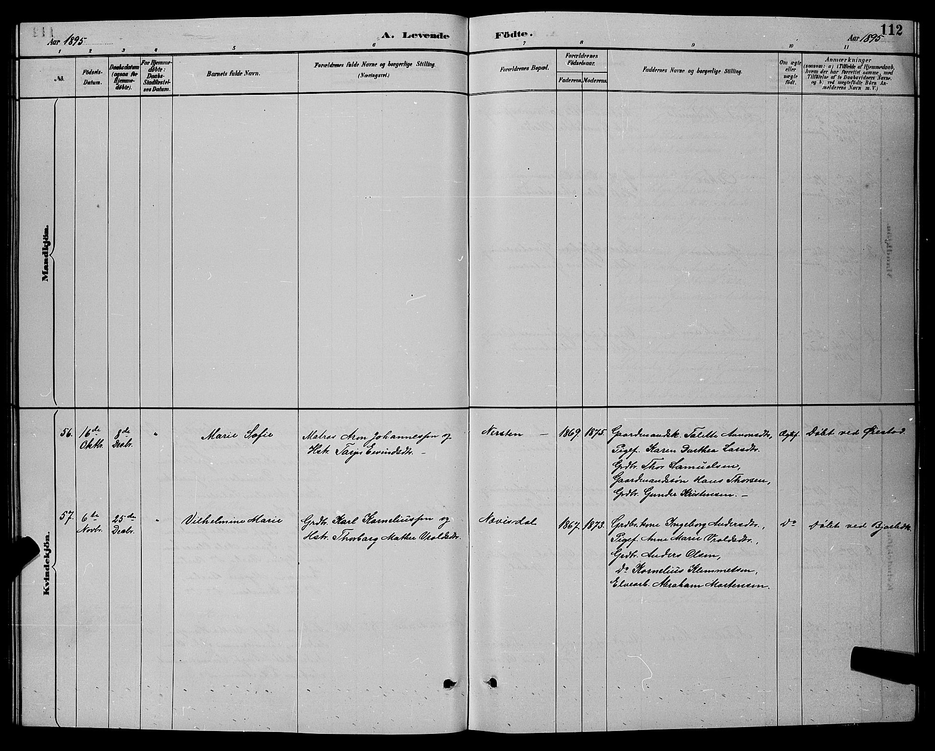 Øyestad sokneprestkontor, AV/SAK-1111-0049/F/Fb/L0009: Parish register (copy) no. B 9, 1886-1896, p. 112