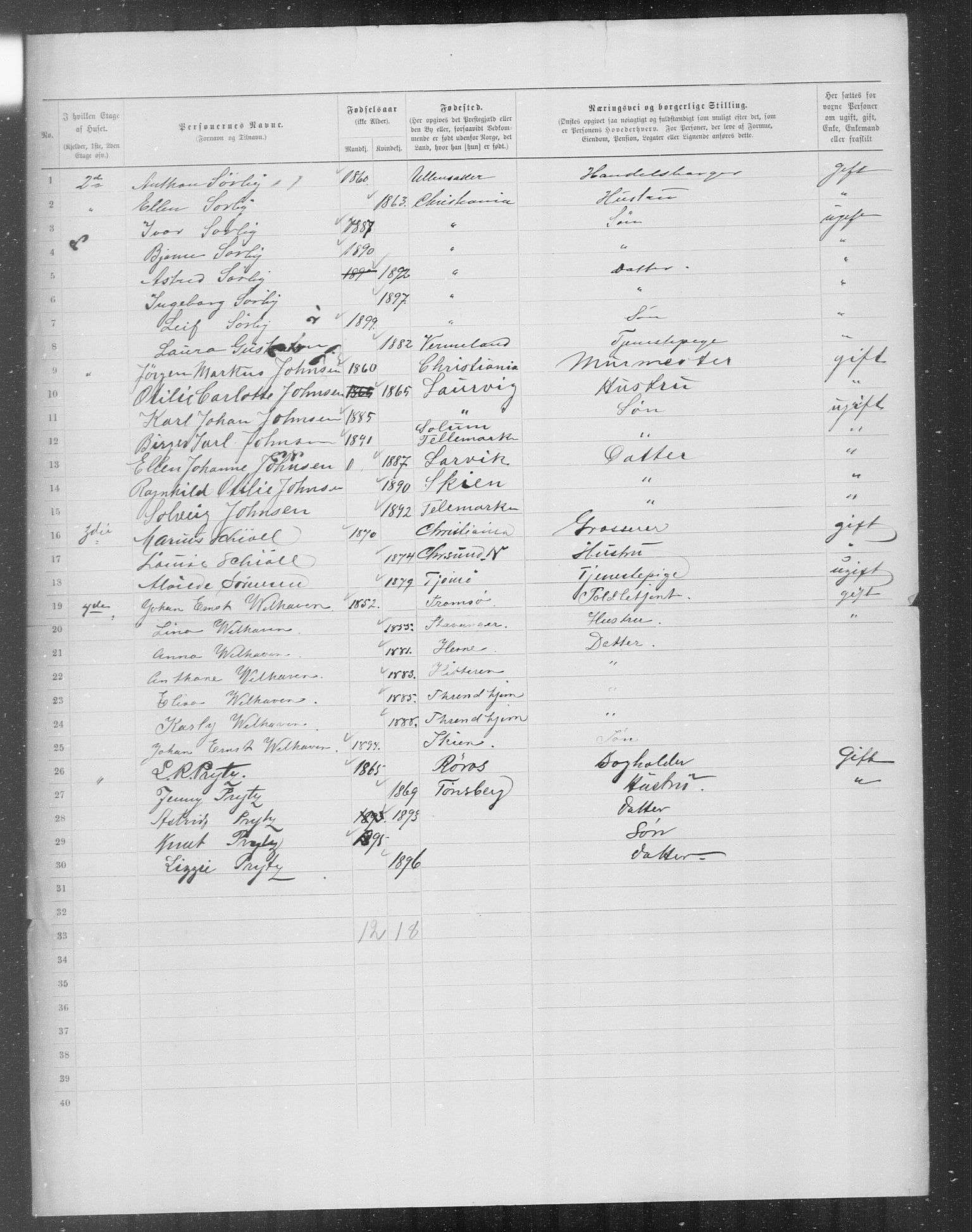 OBA, Municipal Census 1899 for Kristiania, 1899, p. 7759