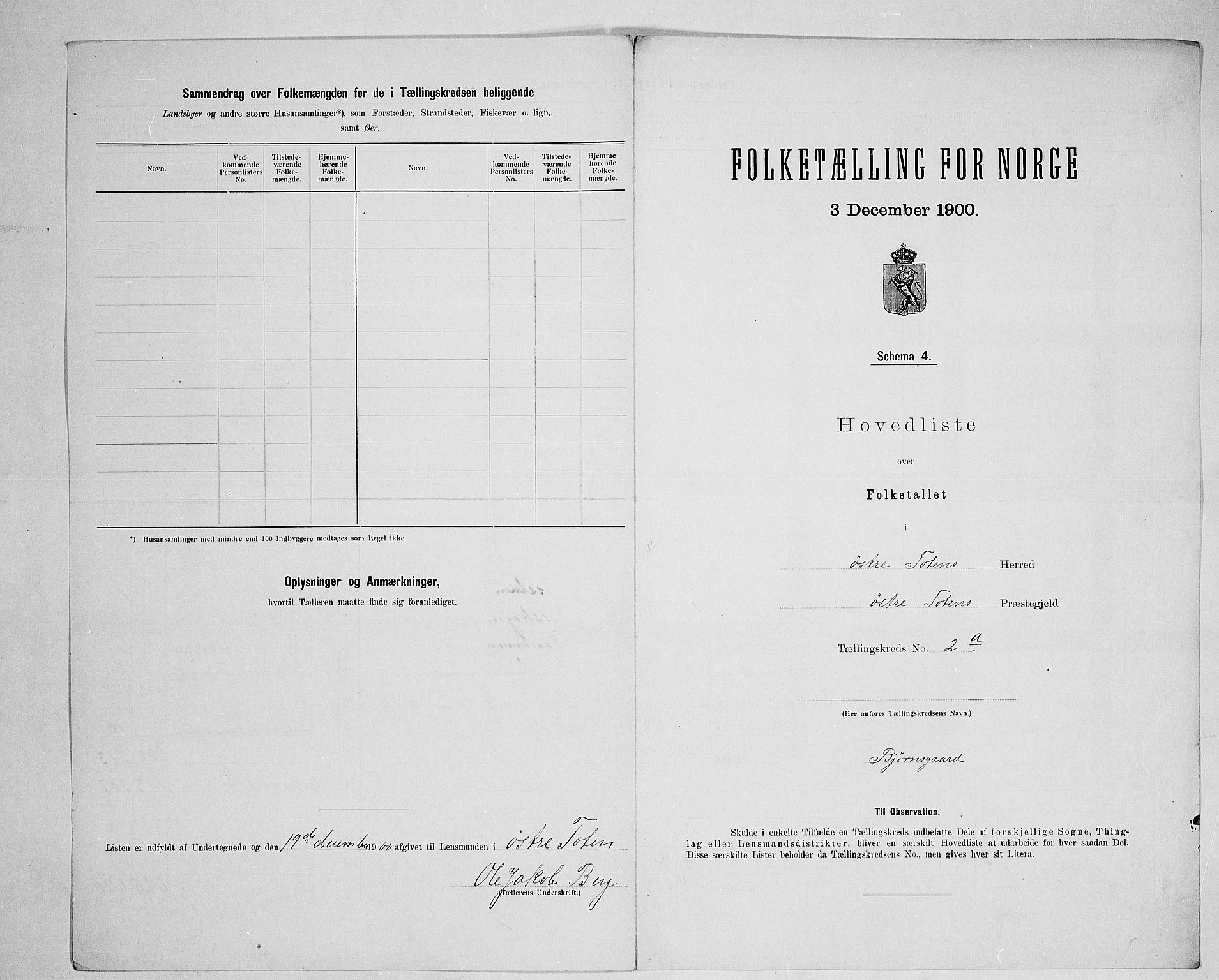 SAH, 1900 census for Østre Toten, 1900, p. 21