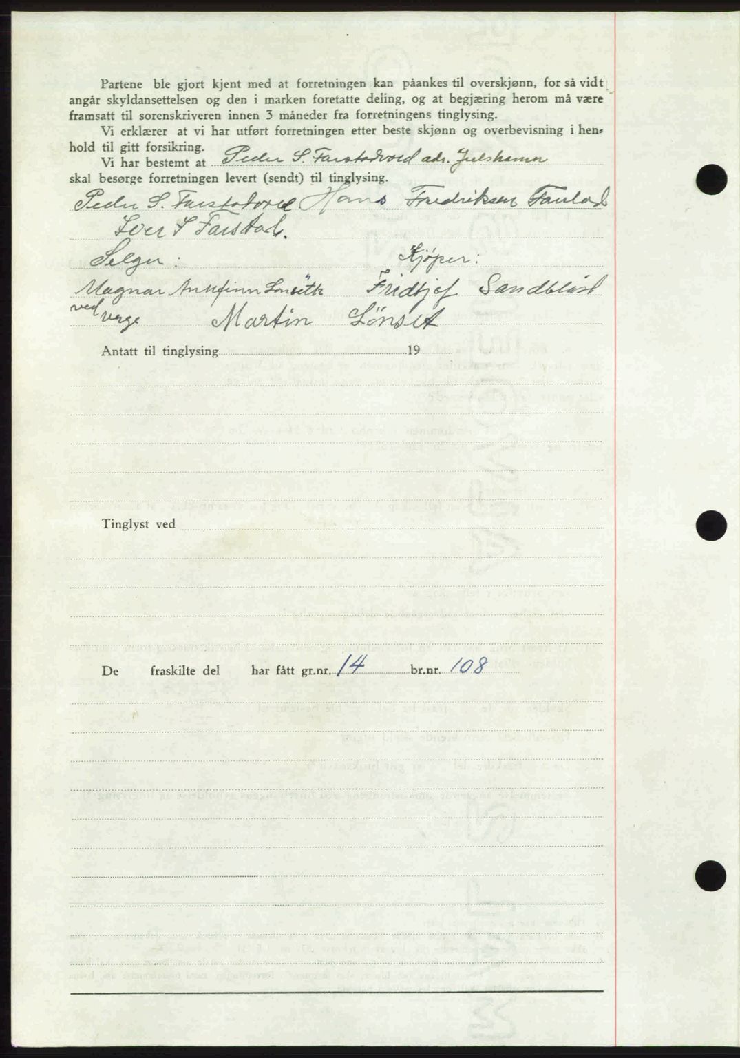 Romsdal sorenskriveri, AV/SAT-A-4149/1/2/2C: Mortgage book no. A26, 1948-1948, Diary no: : 1650/1948