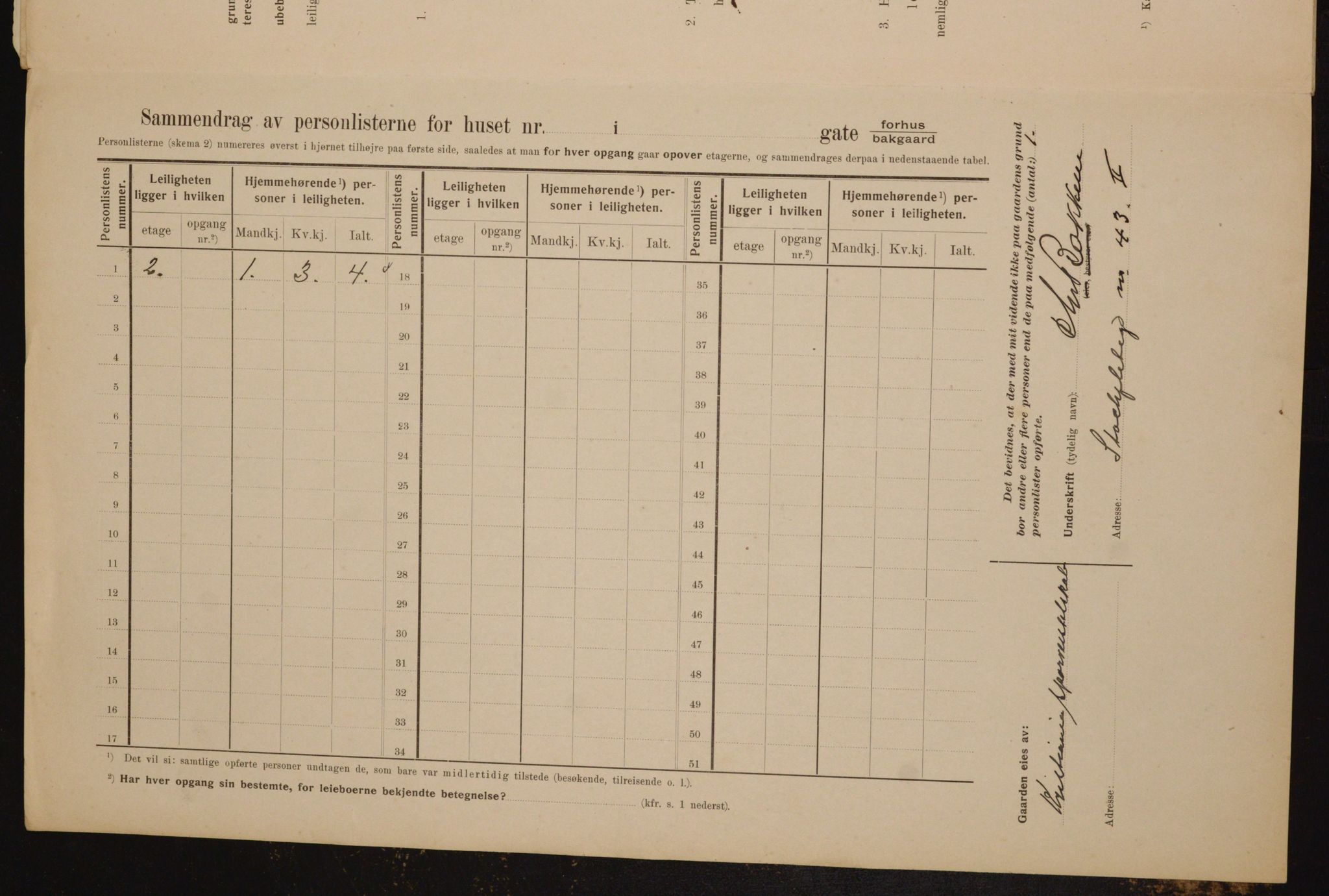 OBA, Municipal Census 1910 for Kristiania, 1910, p. 97193