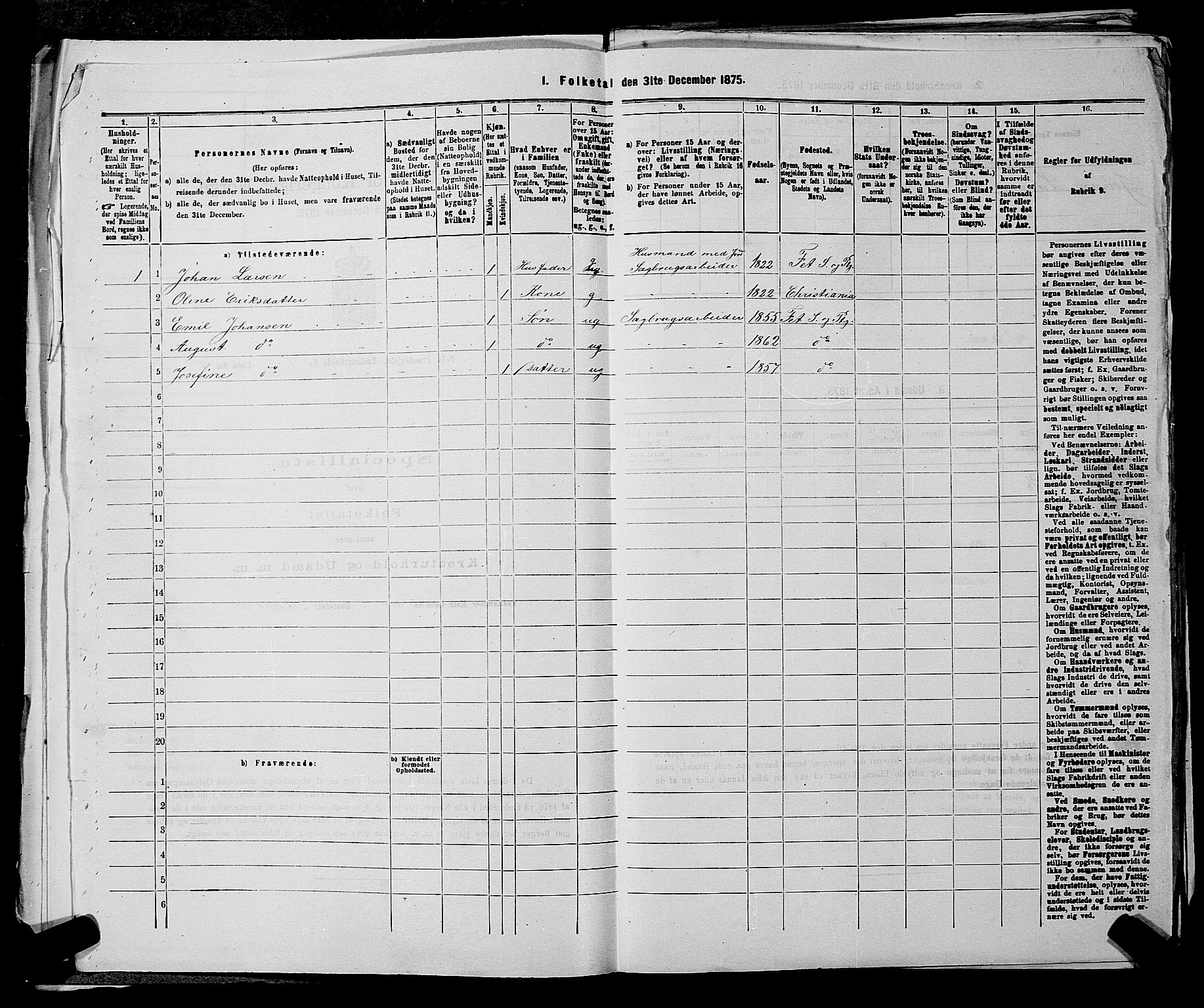 RA, 1875 census for 0227P Fet, 1875, p. 1009