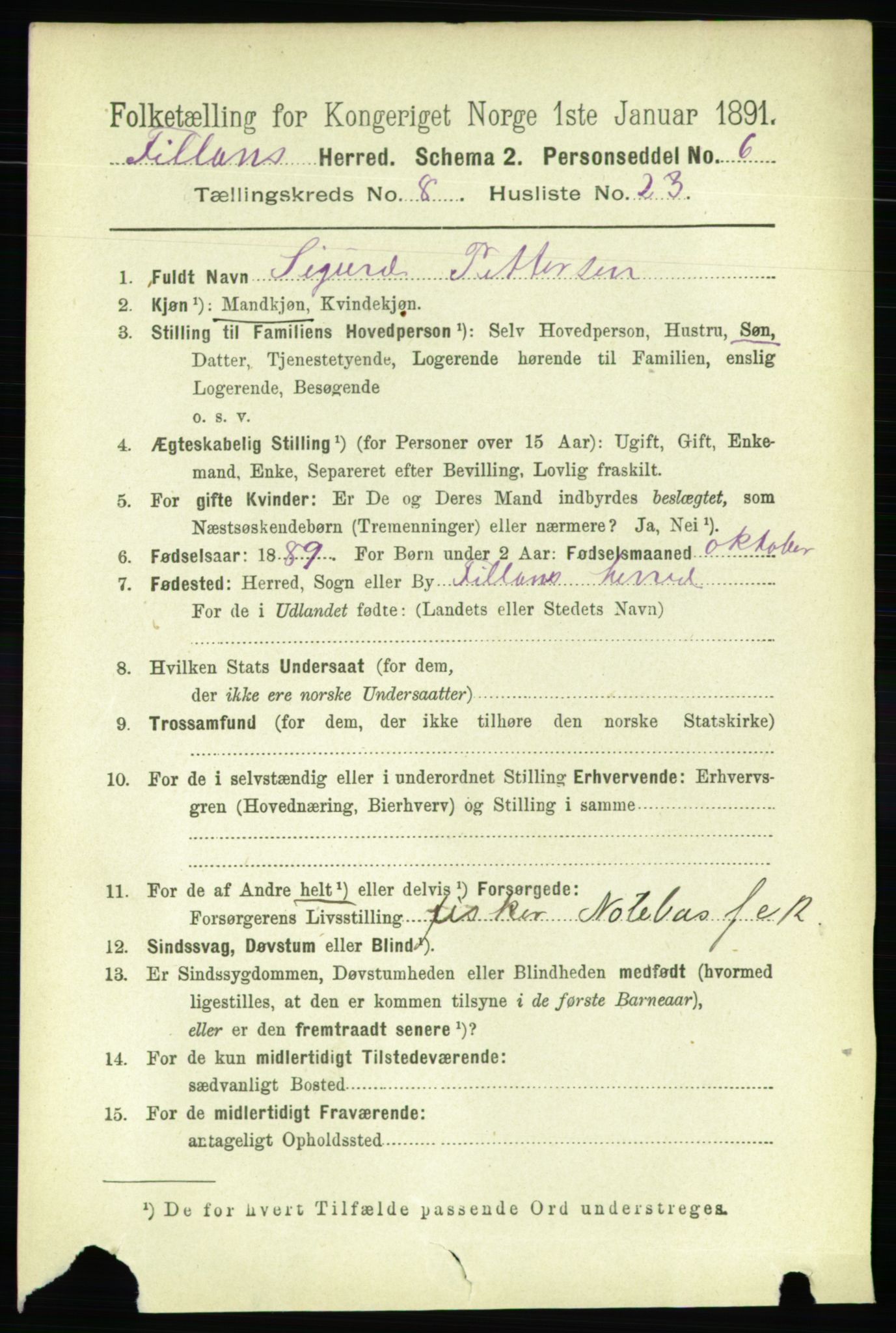 RA, 1891 census for 1616 Fillan, 1891, p. 2020