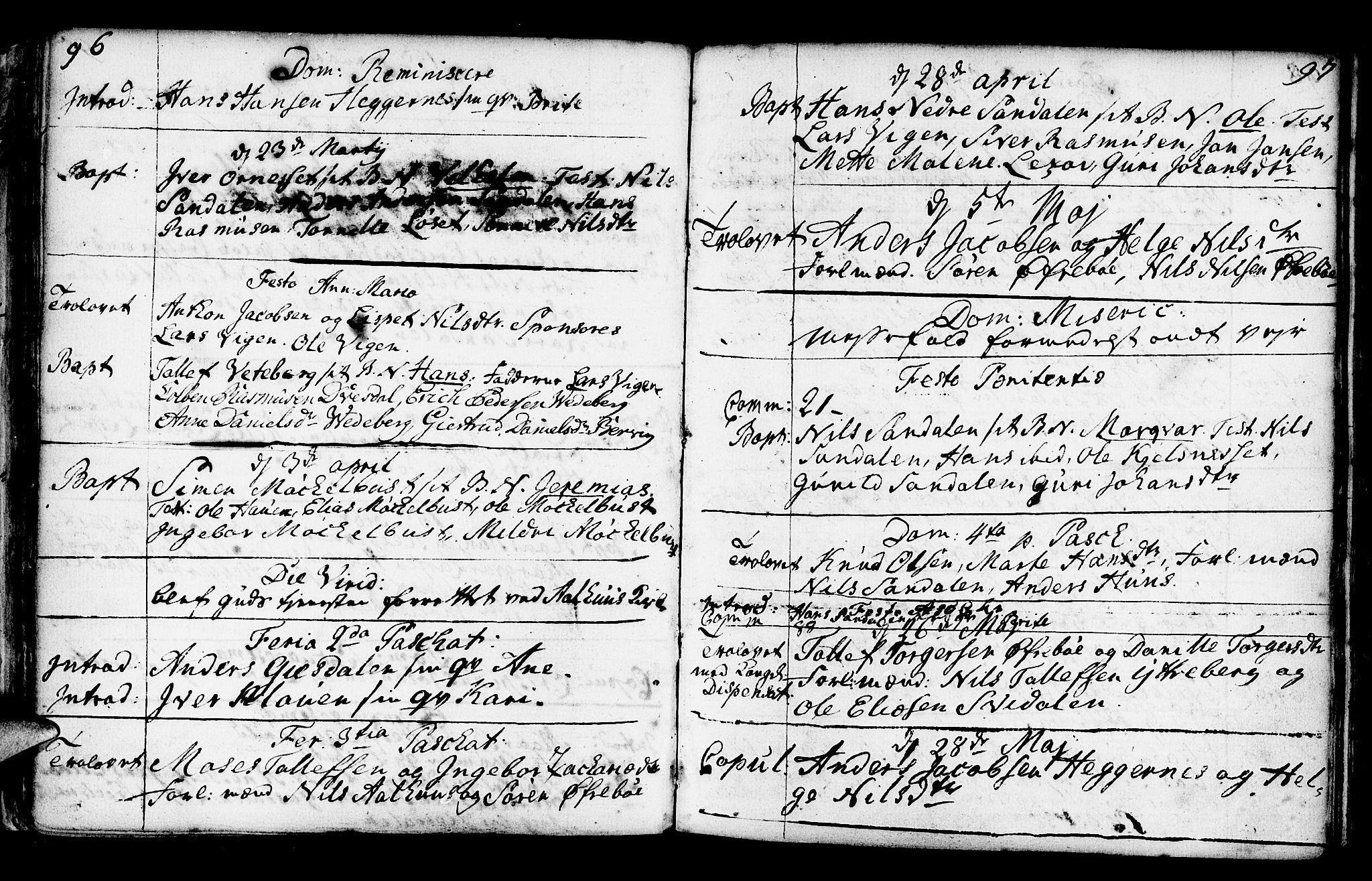 Jølster sokneprestembete, SAB/A-80701/H/Haa/Haaa/L0003: Parish register (official) no. A 3, 1748-1789, p. 96-97