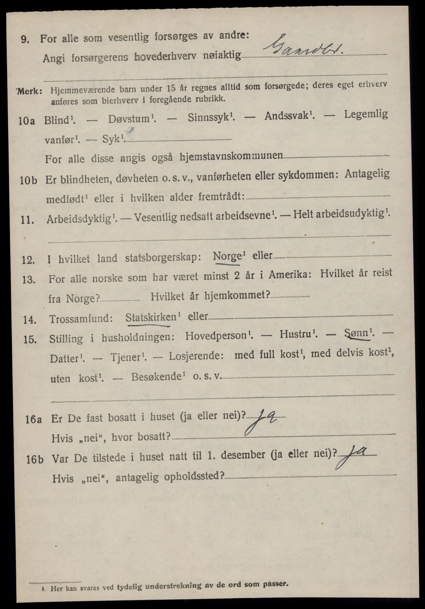 SAT, 1920 census for Giske, 1920, p. 1693