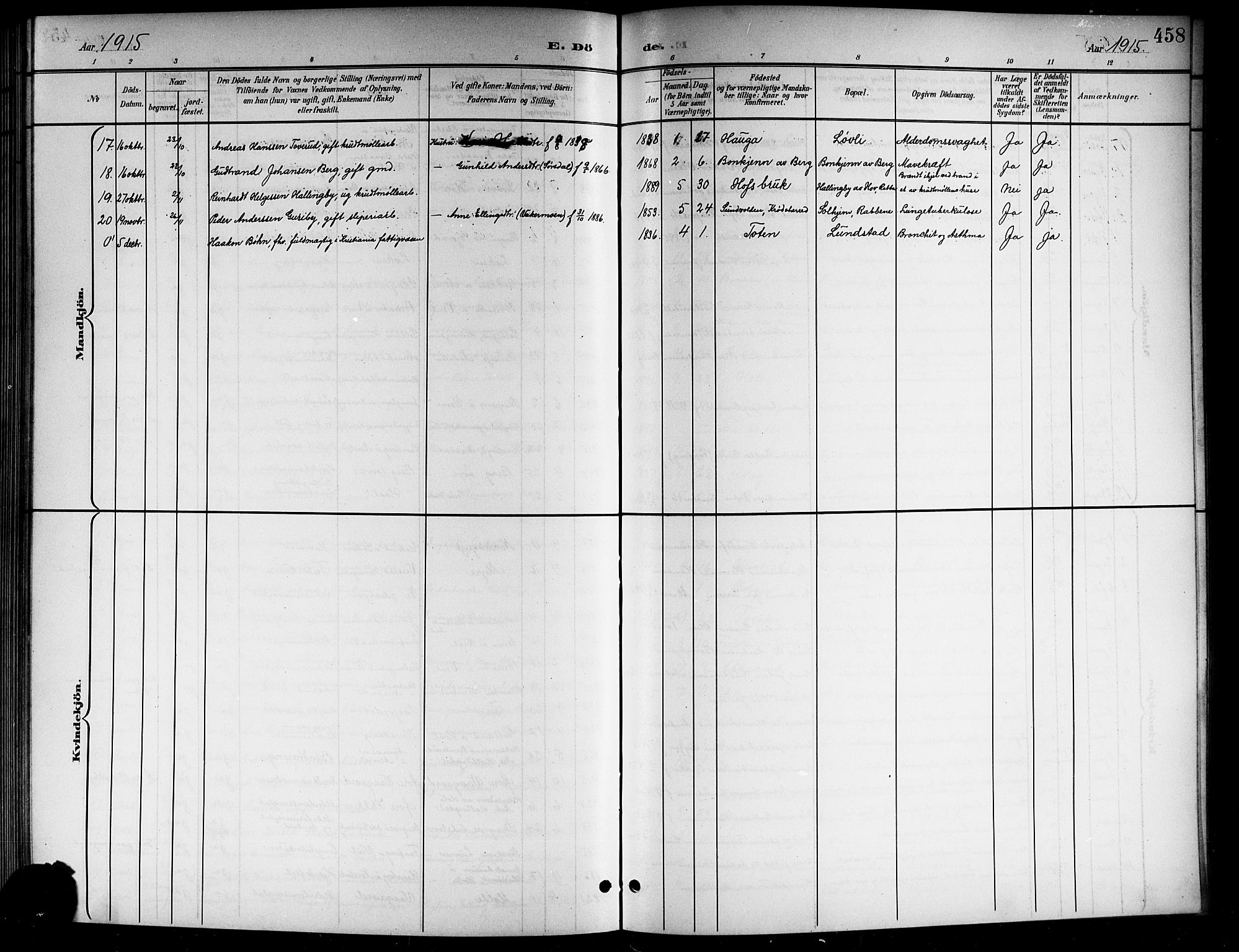 Norderhov kirkebøker, AV/SAKO-A-237/G/Gb/L0002: Parish register (copy) no. II 2, 1891-1921, p. 458