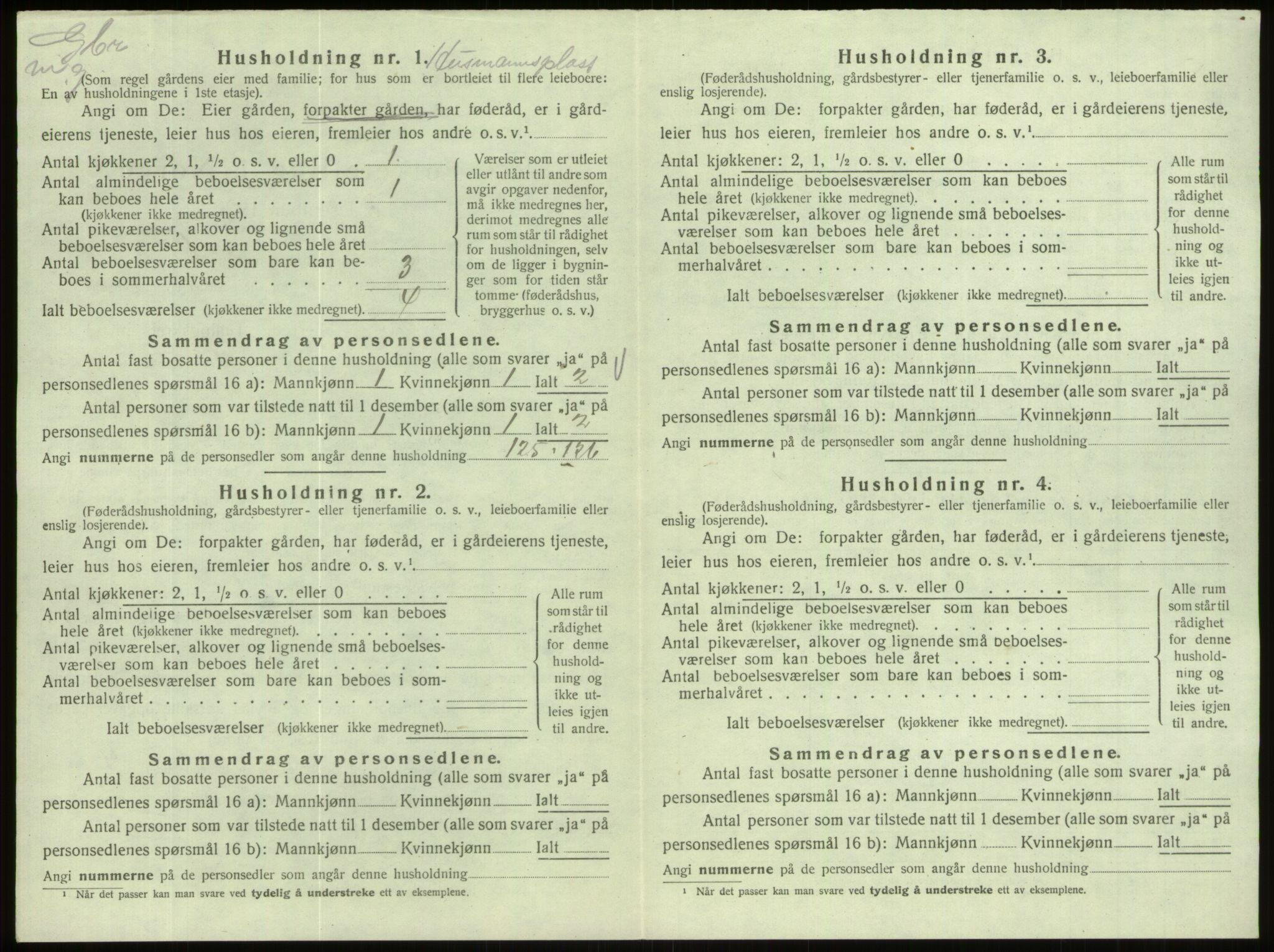 SAB, 1920 census for Eid, 1920, p. 210