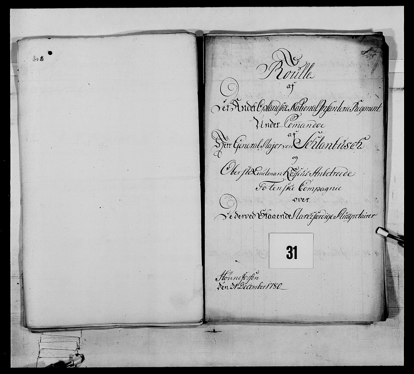 Generalitets- og kommissariatskollegiet, Det kongelige norske kommissariatskollegium, AV/RA-EA-5420/E/Eh/L0064: 2. Opplandske nasjonale infanteriregiment, 1774-1784, p. 566