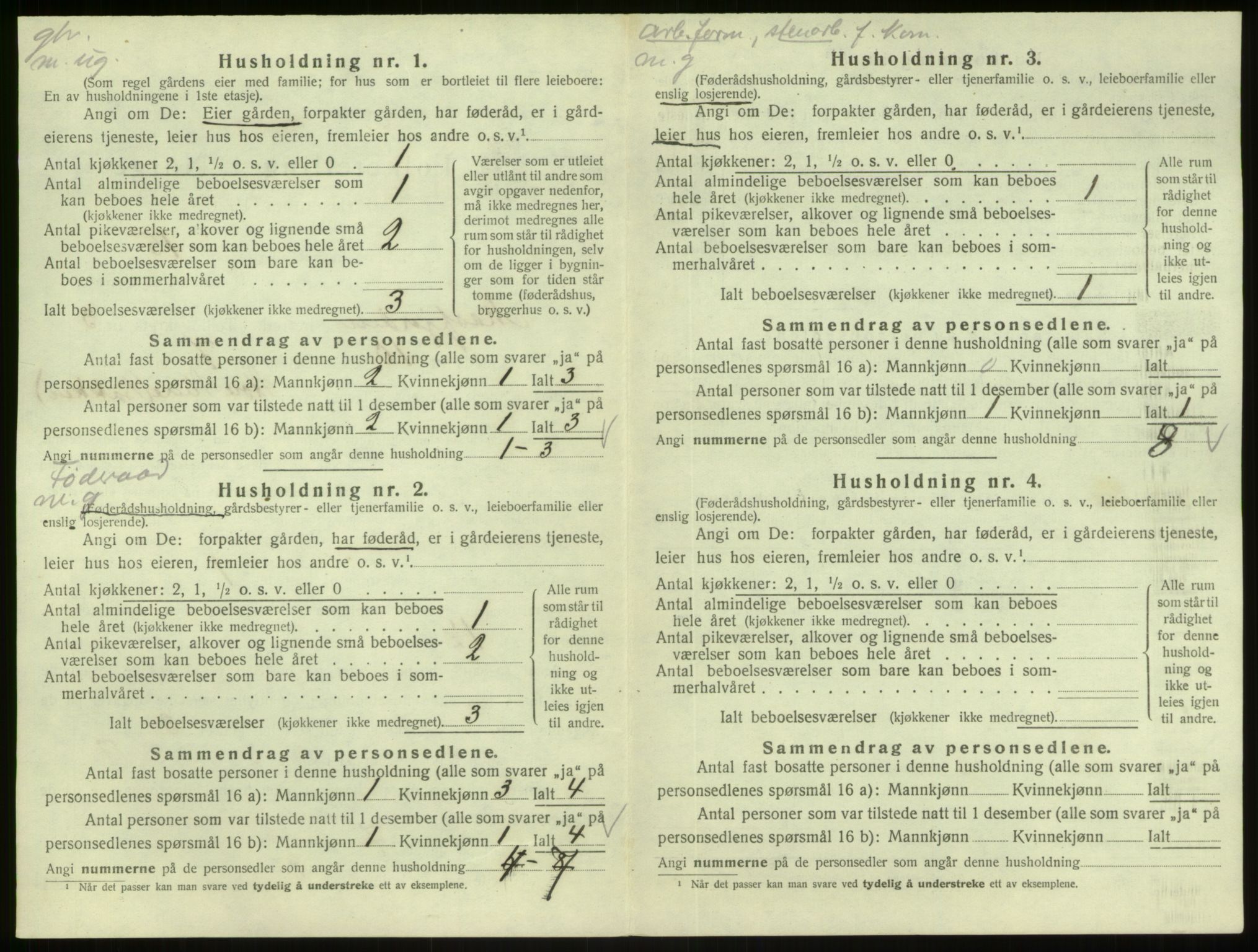 SAB, 1920 census for Masfjorden, 1920, p. 185