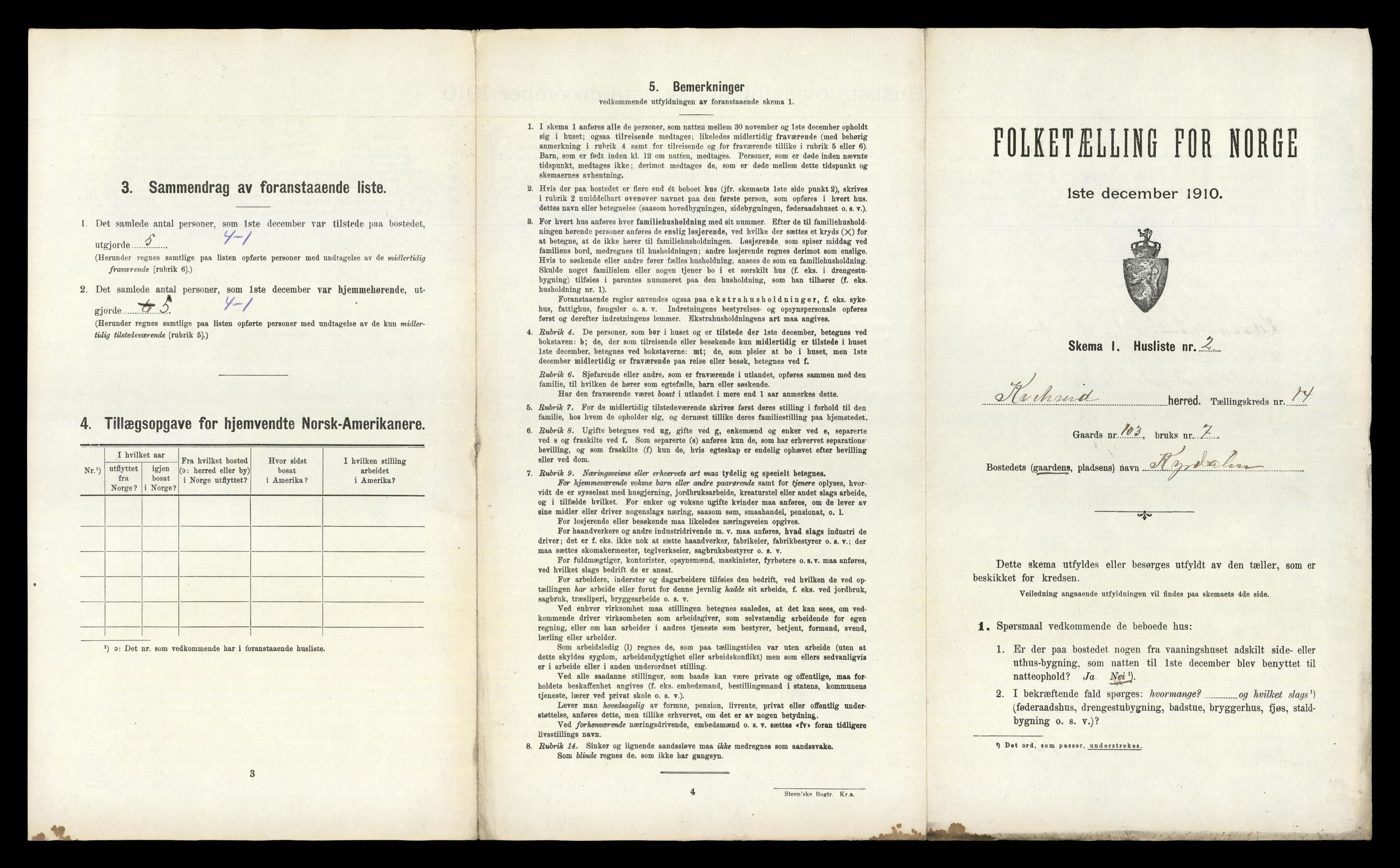 RA, 1910 census for Kviteseid, 1910, p. 1208