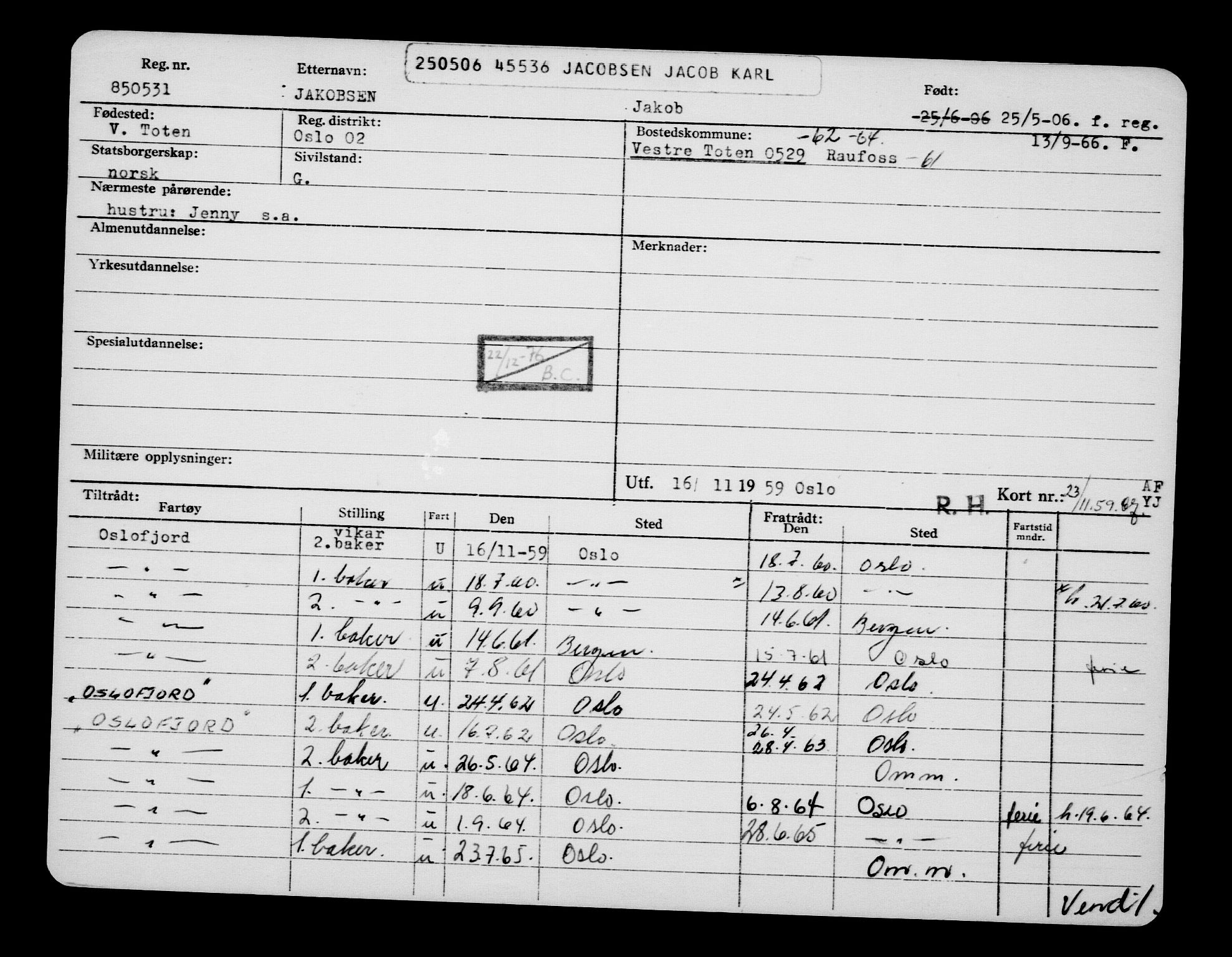 Direktoratet for sjømenn, AV/RA-S-3545/G/Gb/L0065: Hovedkort, 1906, p. 299