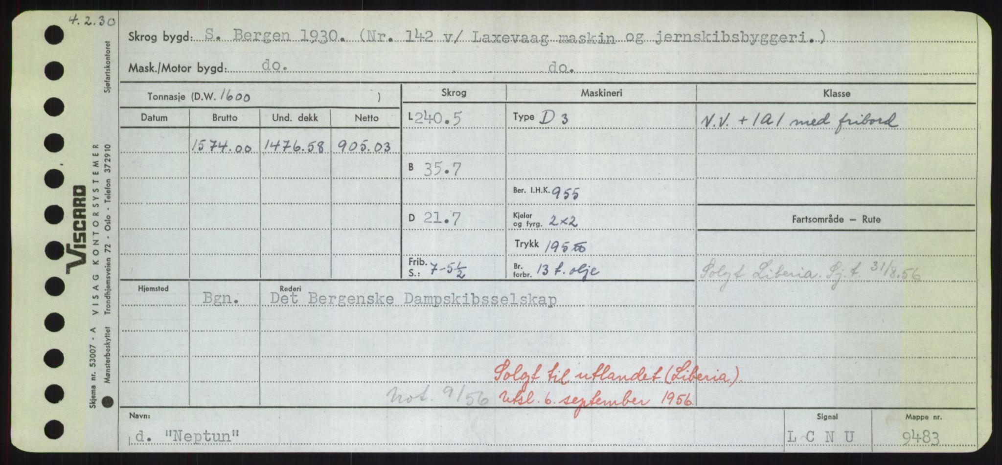 Sjøfartsdirektoratet med forløpere, Skipsmålingen, AV/RA-S-1627/H/Hd/L0026: Fartøy, N-Norhol, p. 111