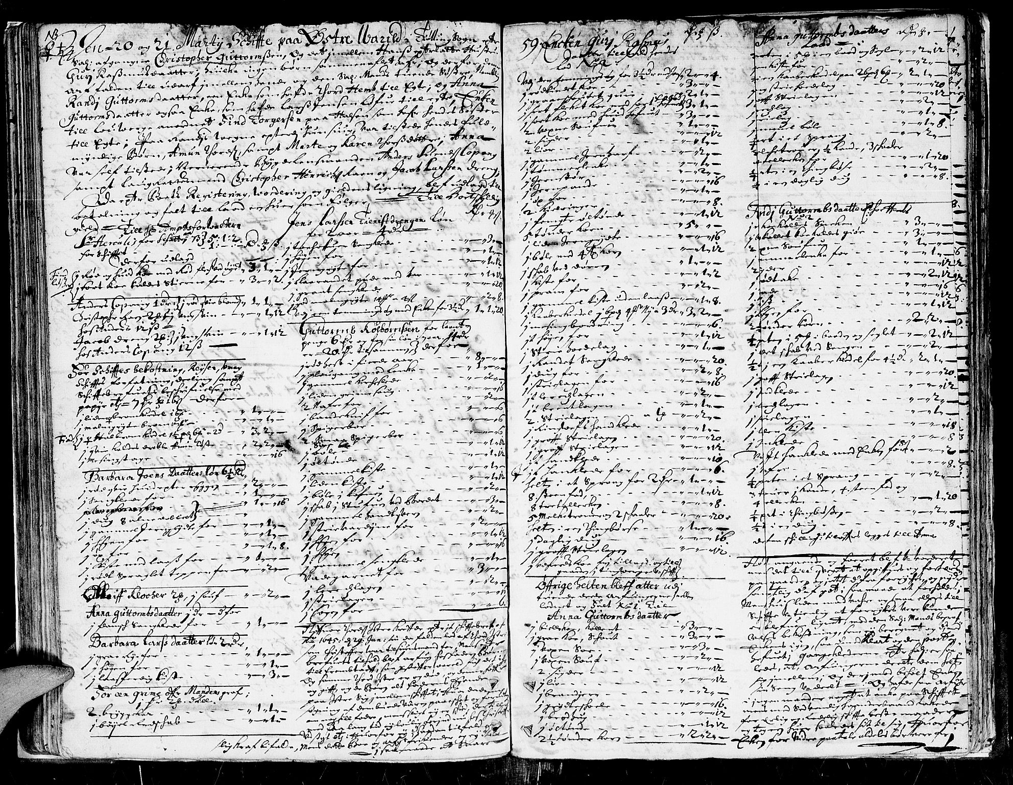 Larvik sorenskriveri, AV/SAKO-A-83/H/Hd/Hda/L0001: Skifteprotokoll, 1666-1677, p. 58b-59a