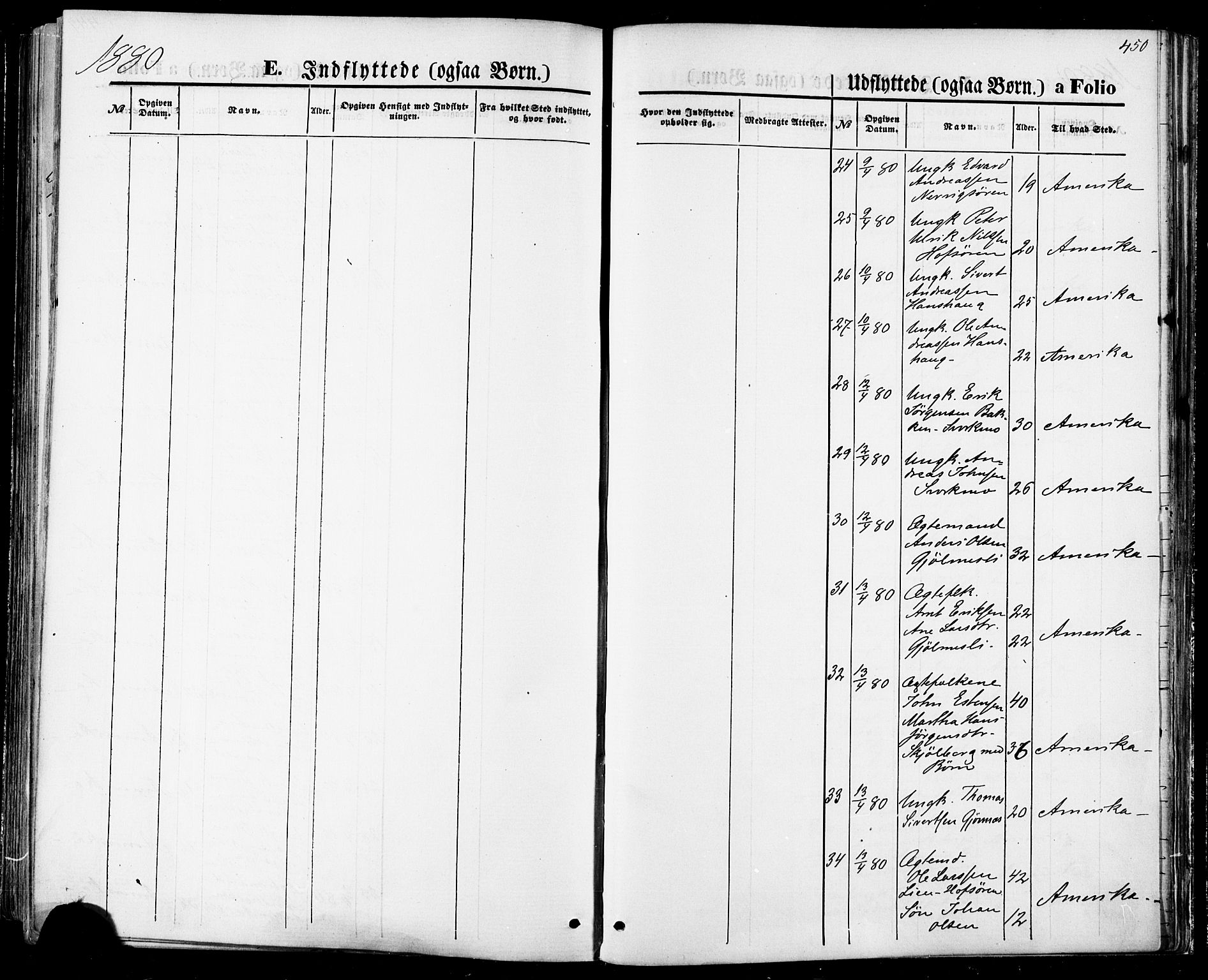 Ministerialprotokoller, klokkerbøker og fødselsregistre - Sør-Trøndelag, SAT/A-1456/668/L0807: Parish register (official) no. 668A07, 1870-1880, p. 450