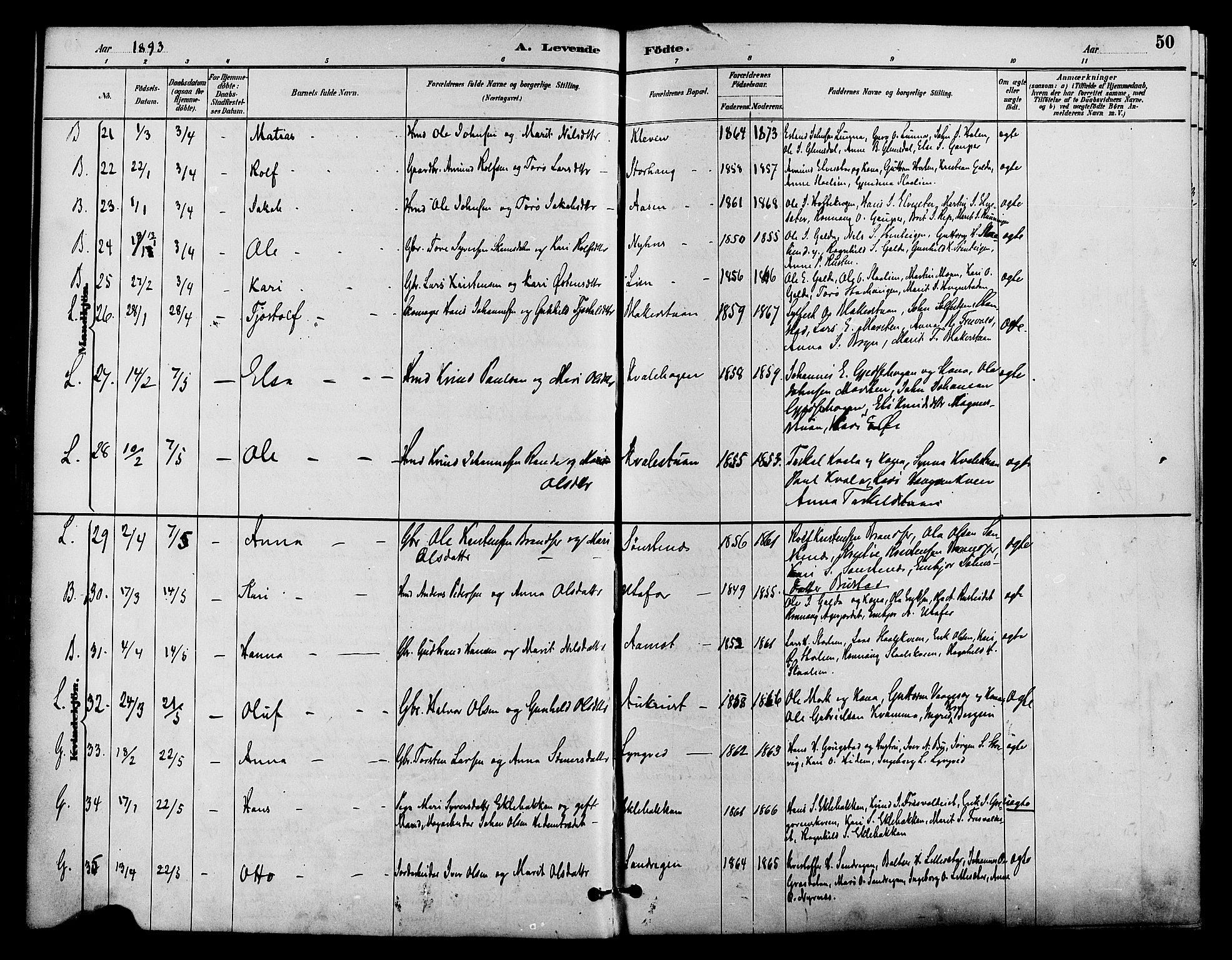 Lom prestekontor, SAH/PREST-070/K/L0008: Parish register (official) no. 8, 1885-1898, p. 50