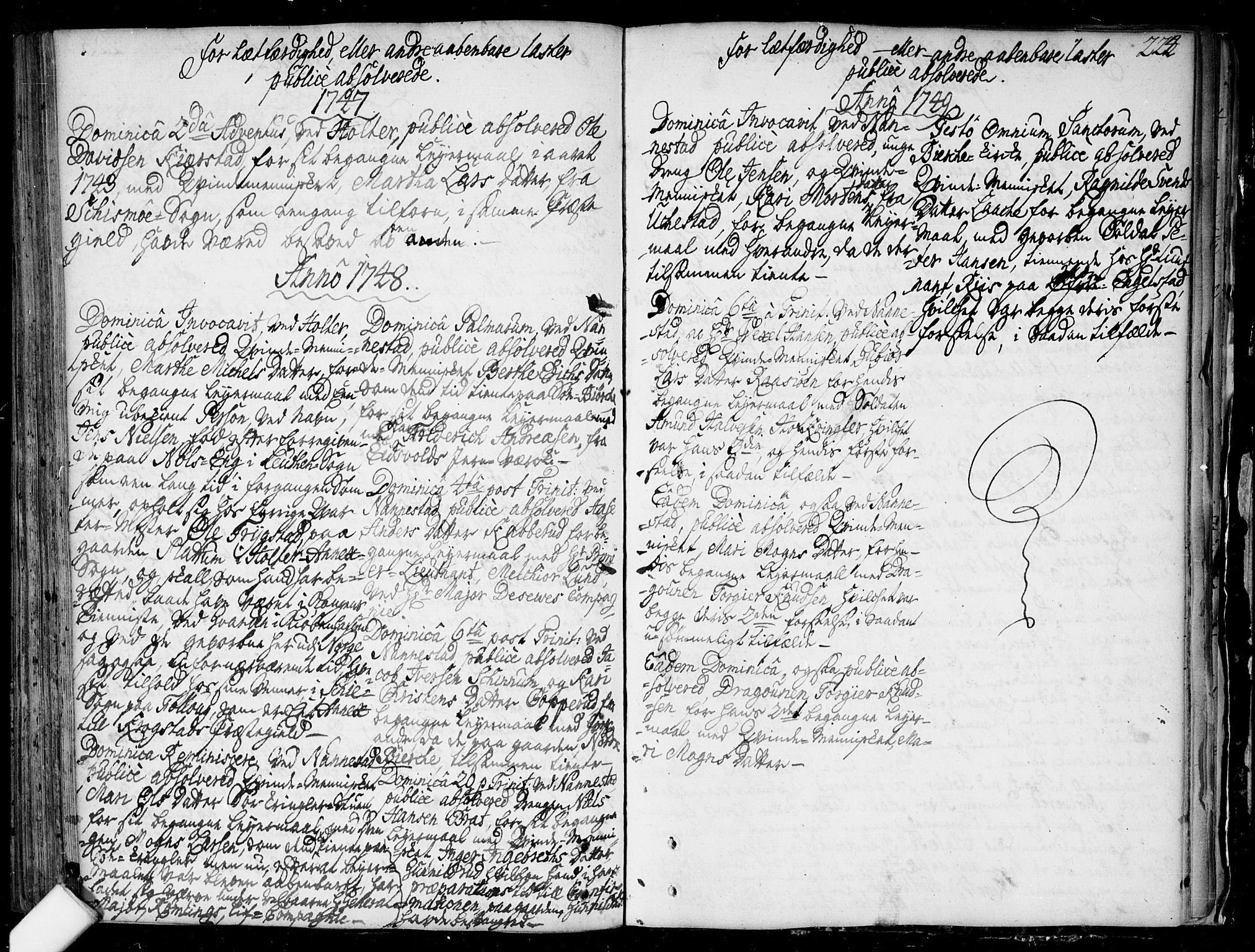 Nannestad prestekontor Kirkebøker, SAO/A-10414a/F/Fa/L0006: Parish register (official) no. I 6, 1739-1754, p. 224