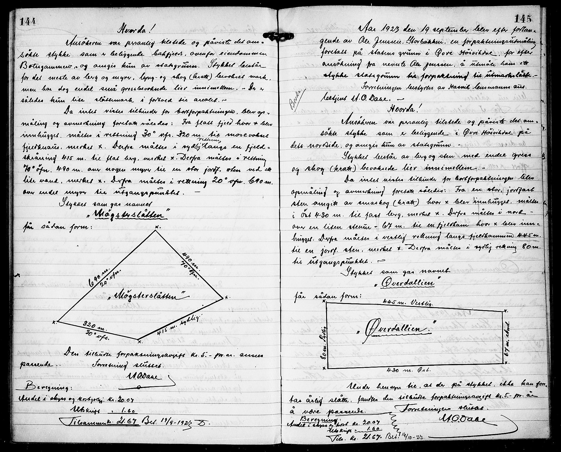 Lensmannen i Hasvik (hos Finnmarkseiendommen)*, FIEI/-, 1921-1927, p. 144-145