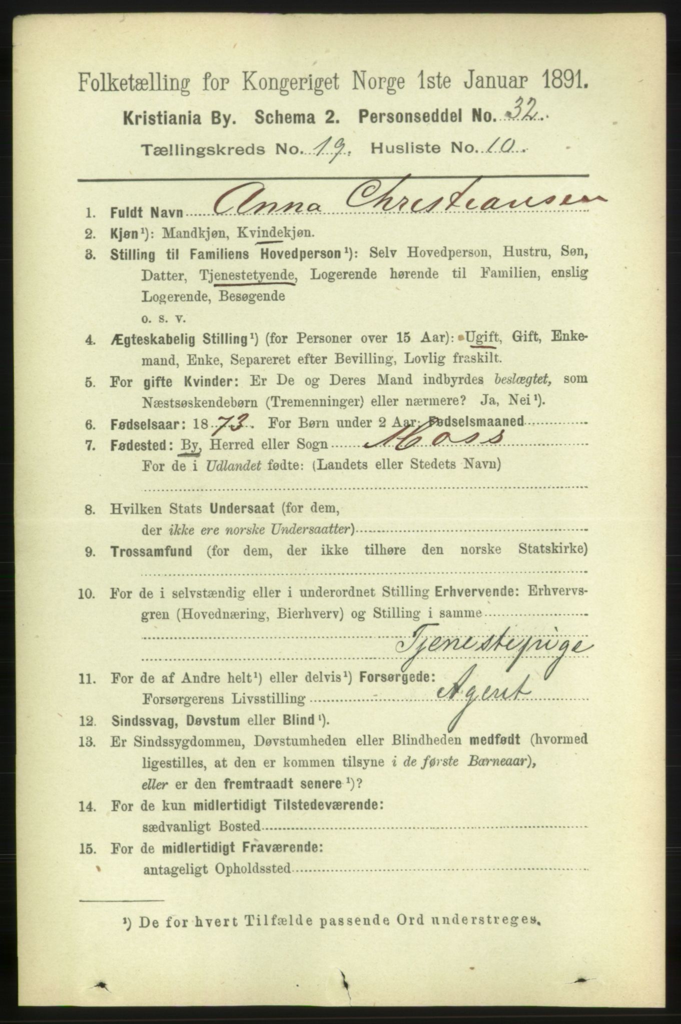 RA, 1891 census for 0301 Kristiania, 1891, p. 9753