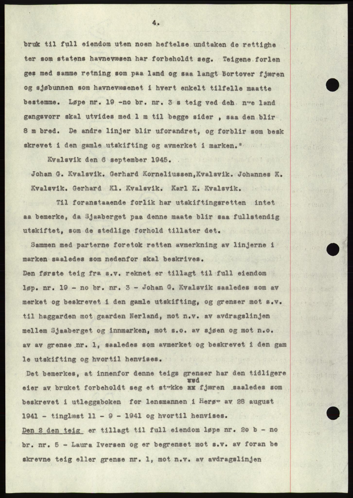 Søre Sunnmøre sorenskriveri, AV/SAT-A-4122/1/2/2C/L0077: Mortgage book no. 3A, 1945-1946, Diary no: : 769/1945