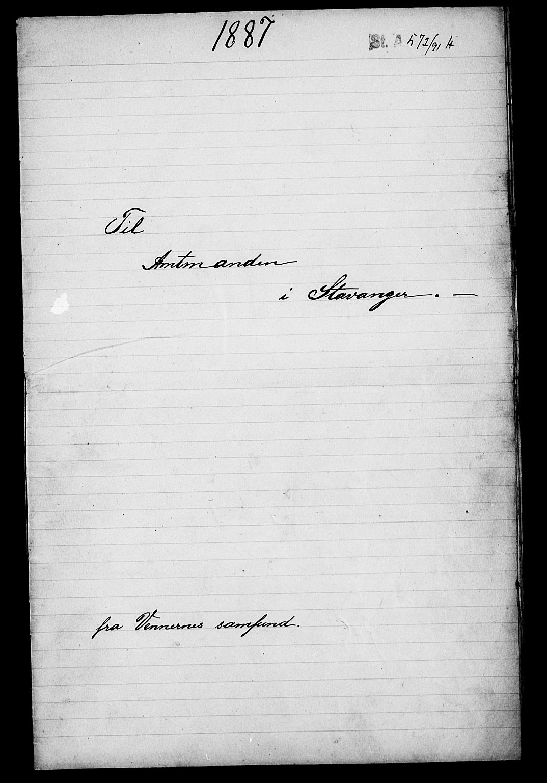 Pa 0160 - Vennenes Samfunn, Stavanger, SAST/A-100269/F: Dissenter register no. -, 1870-1898