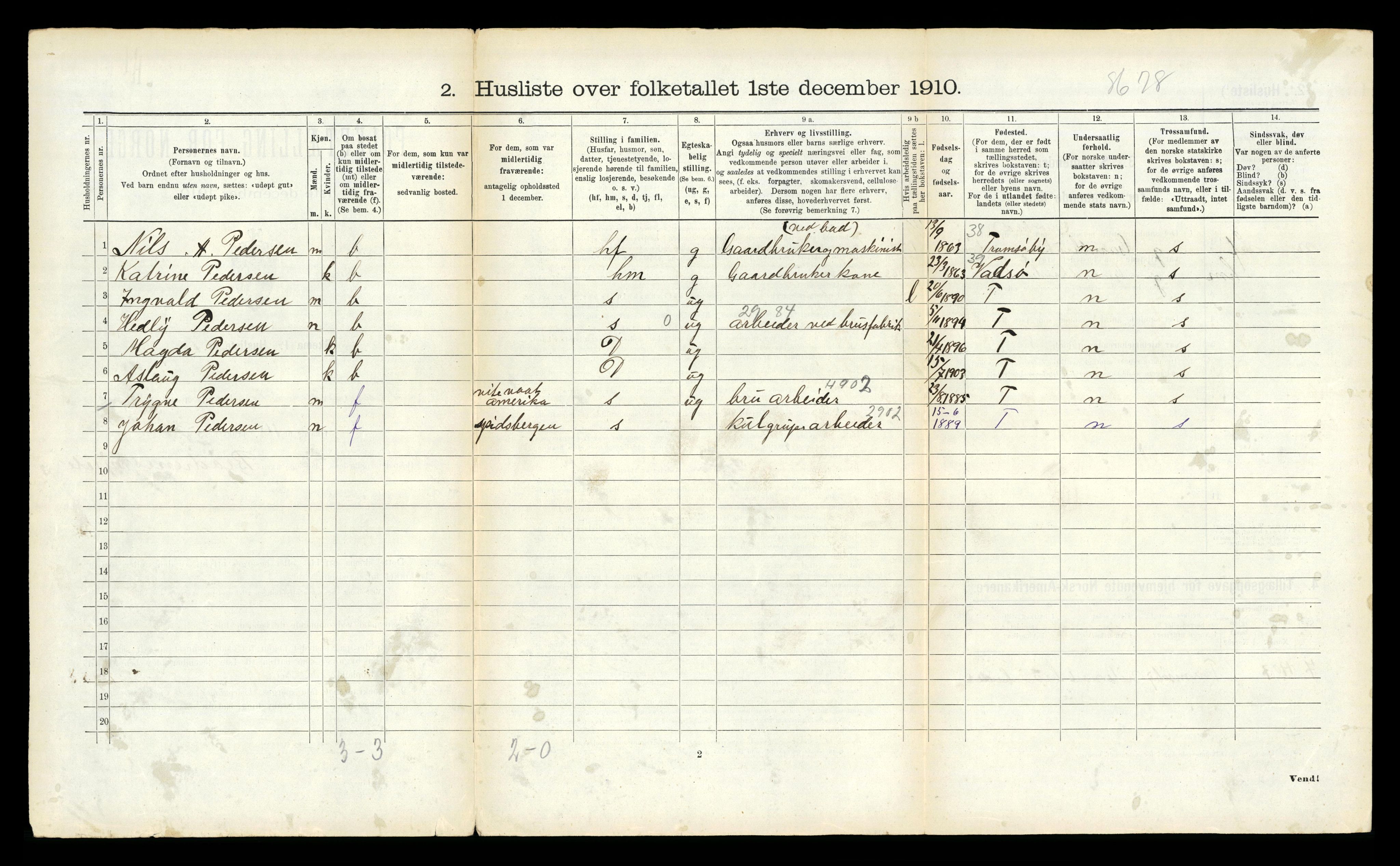 RA, 1910 census for Tromsøysund, 1910, p. 1442